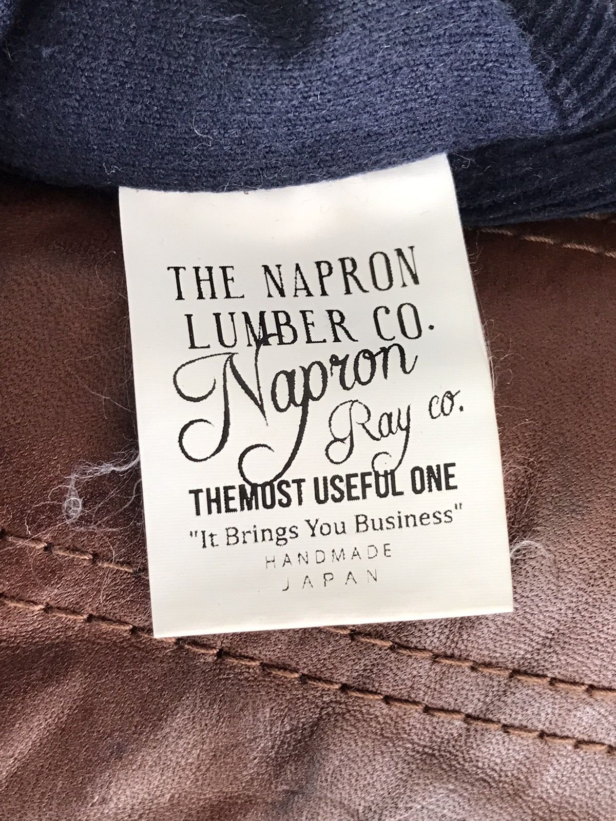 Japanese Brand Handmade Japan NAPRON RAY INC Corduroy Leather Lumber Bag Size ONE SIZE - 13 Thumbnail