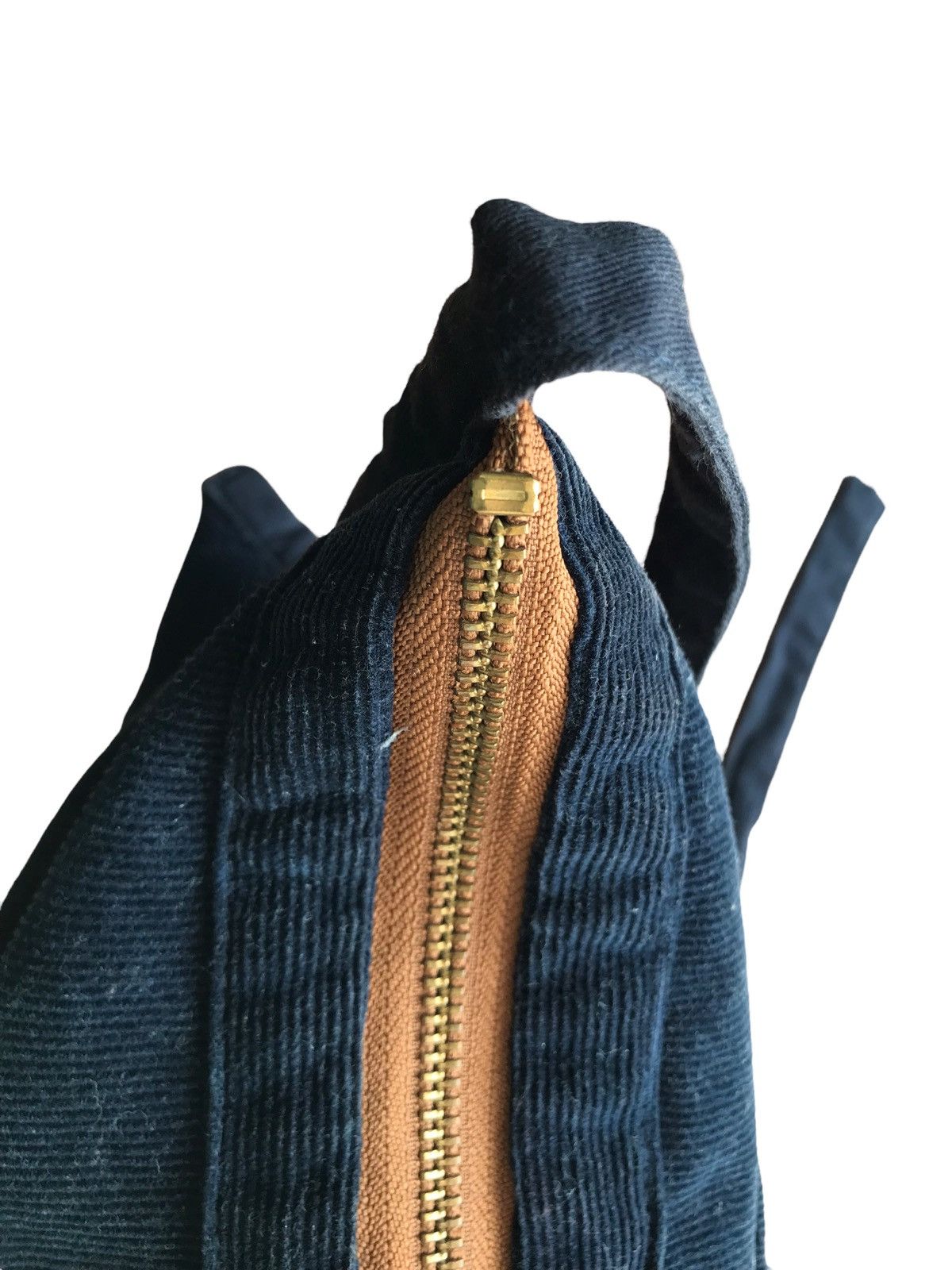 Japanese Brand Handmade Japan NAPRON RAY INC Corduroy Leather Lumber Bag Size ONE SIZE - 8 Thumbnail