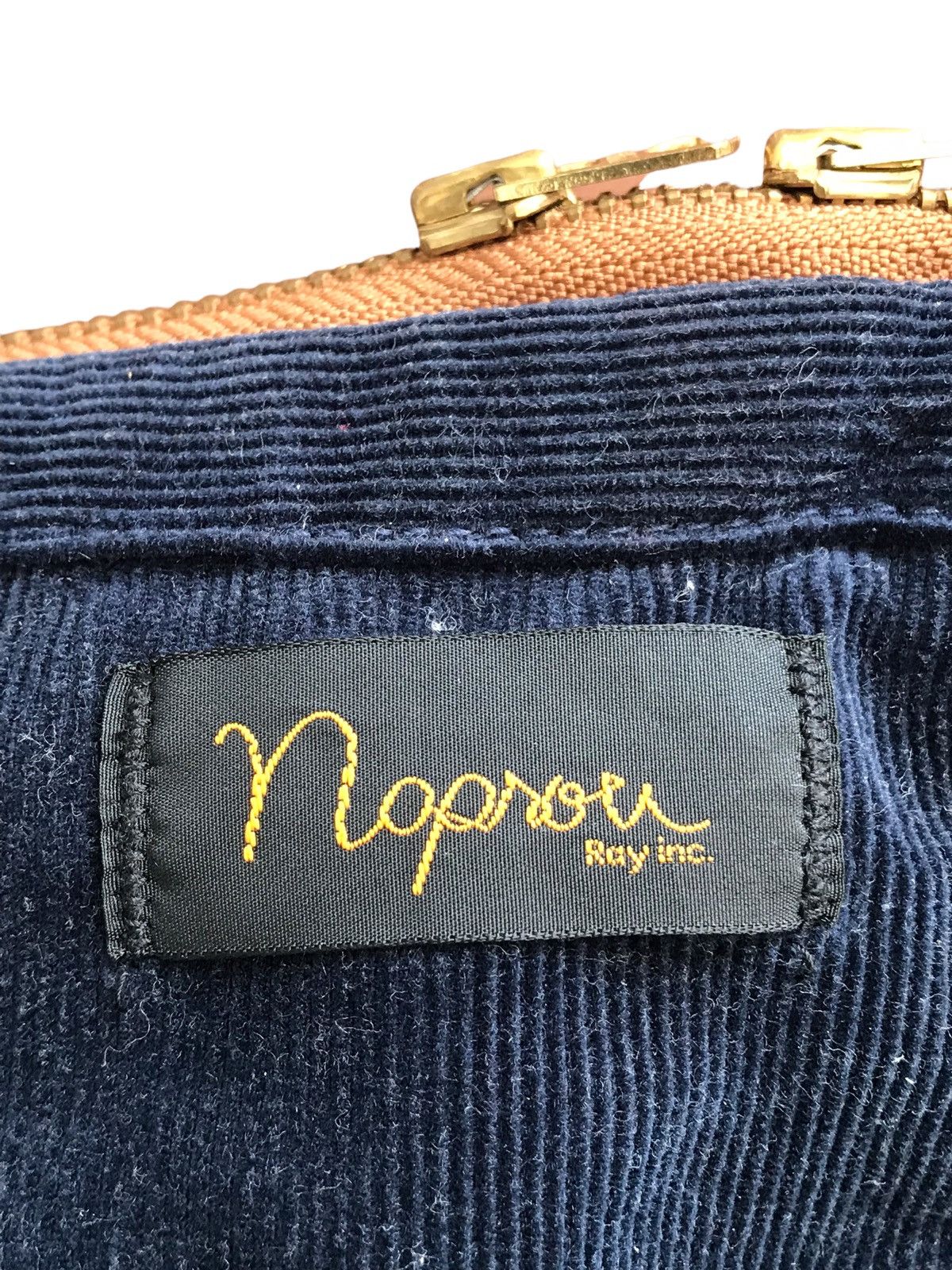 Japanese Brand Handmade Japan NAPRON RAY INC Corduroy Leather Lumber Bag Size ONE SIZE - 12 Thumbnail
