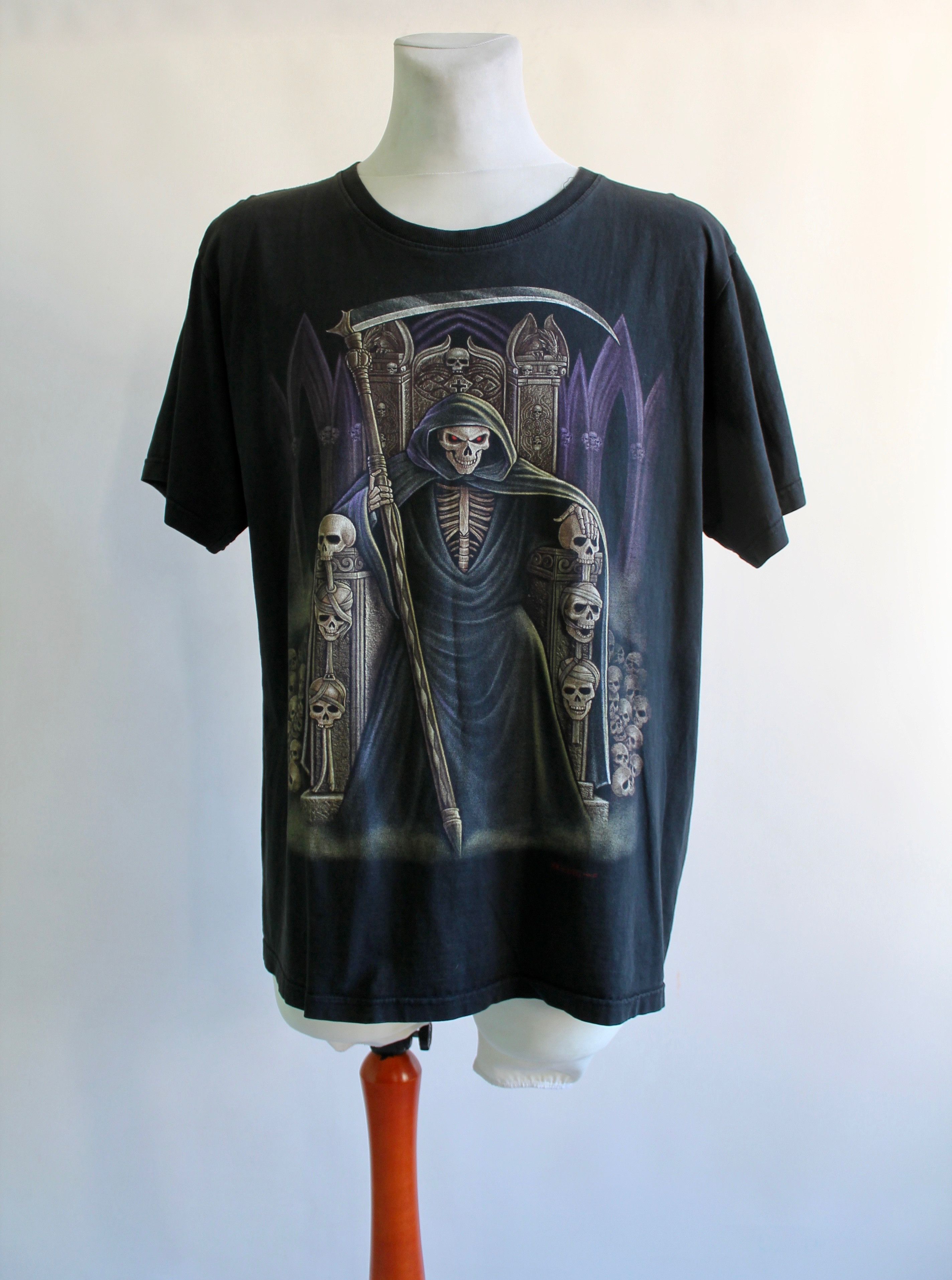 Vintage VINTAGE Rockvolutin Skulls t Shirt streetwear death Size US XL / EU 56 / 4 - 7 Thumbnail