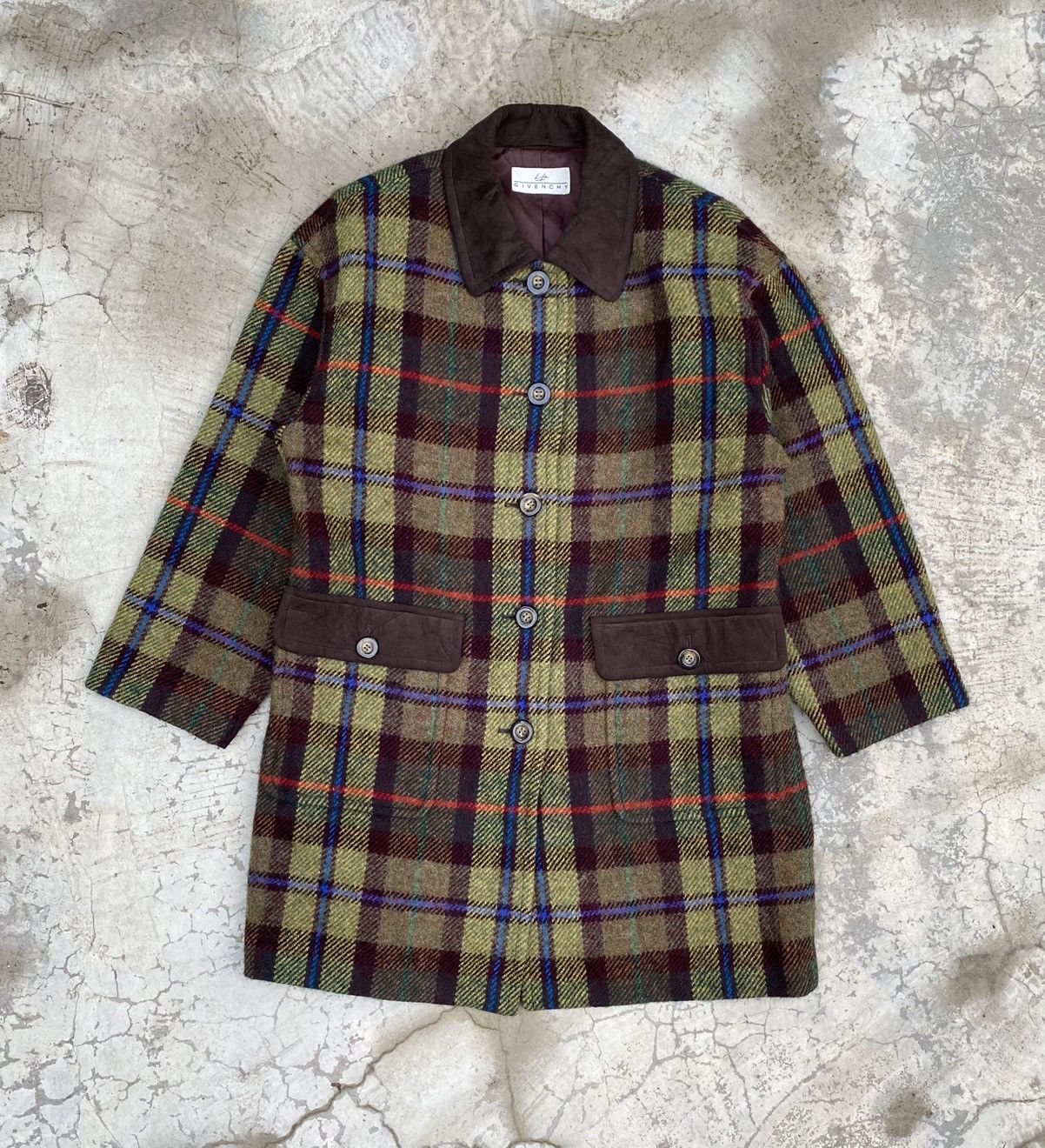 Designer × Givenchy × Vintage Vintage Givenchy Wool Checkered Jacket Size US M / EU 48-50 / 2 - 1 Thumbnail