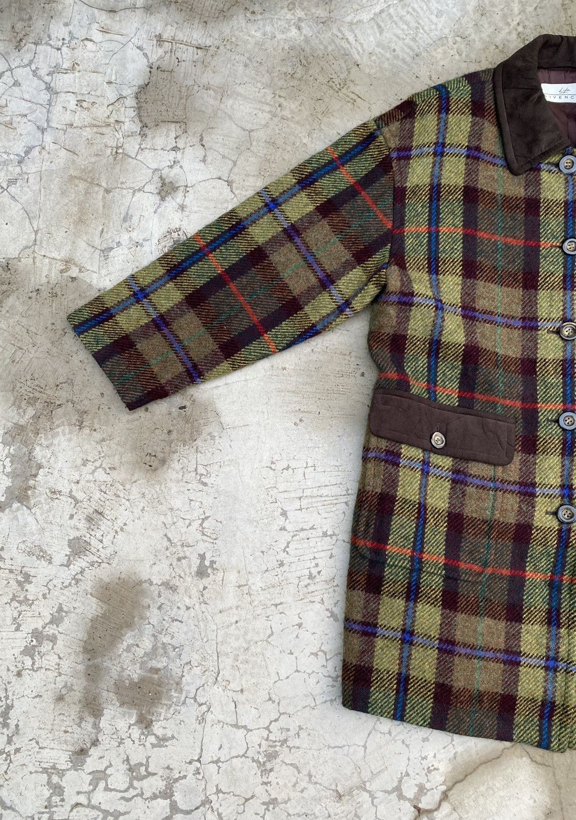 Designer × Givenchy × Vintage Vintage Givenchy Wool Checkered Jacket Size US M / EU 48-50 / 2 - 5 Thumbnail
