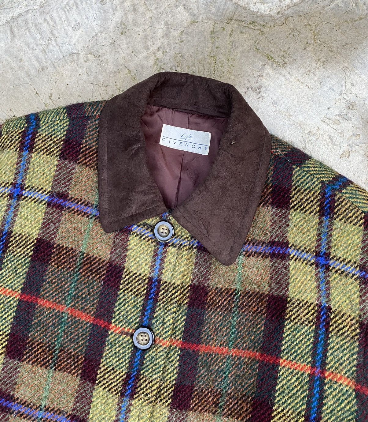 Designer × Givenchy × Vintage Vintage Givenchy Wool Checkered Jacket Size US M / EU 48-50 / 2 - 6 Thumbnail