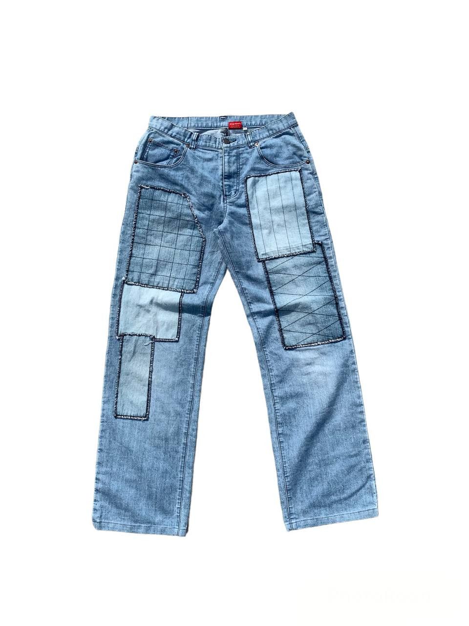 Japanese Brand Vintage Drug Store Patchwork Denim Pants Size US 28 / EU 44 - 1 Thumbnail