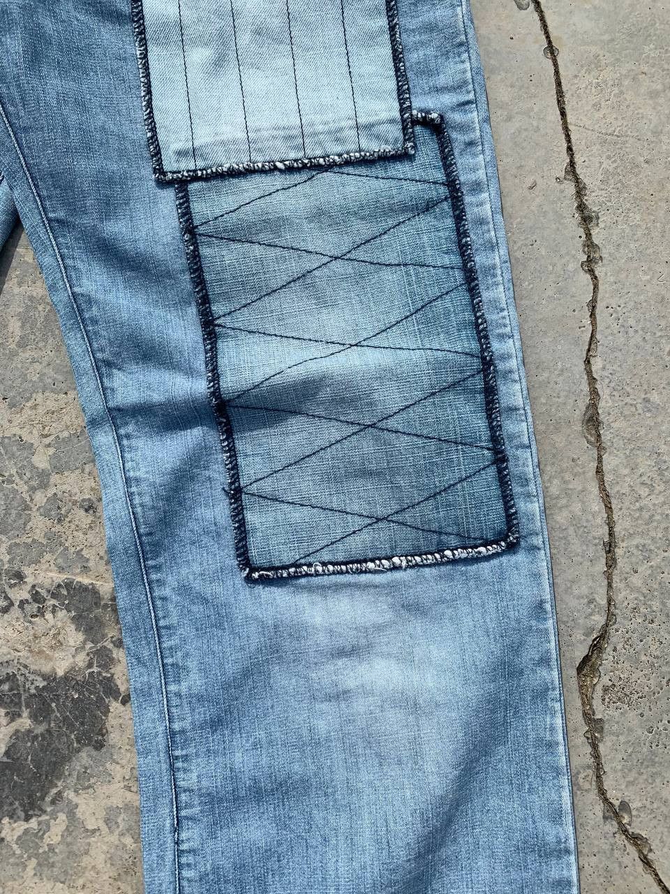 Japanese Brand Vintage Drug Store Patchwork Denim Pants Size US 28 / EU 44 - 12 Thumbnail