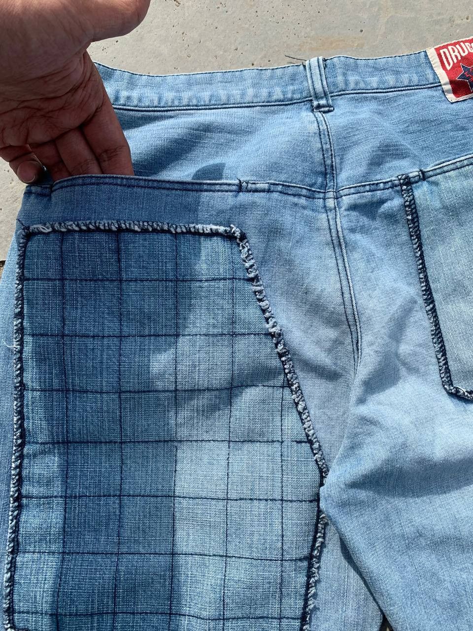Japanese Brand Vintage Drug Store Patchwork Denim Pants Size US 28 / EU 44 - 7 Thumbnail