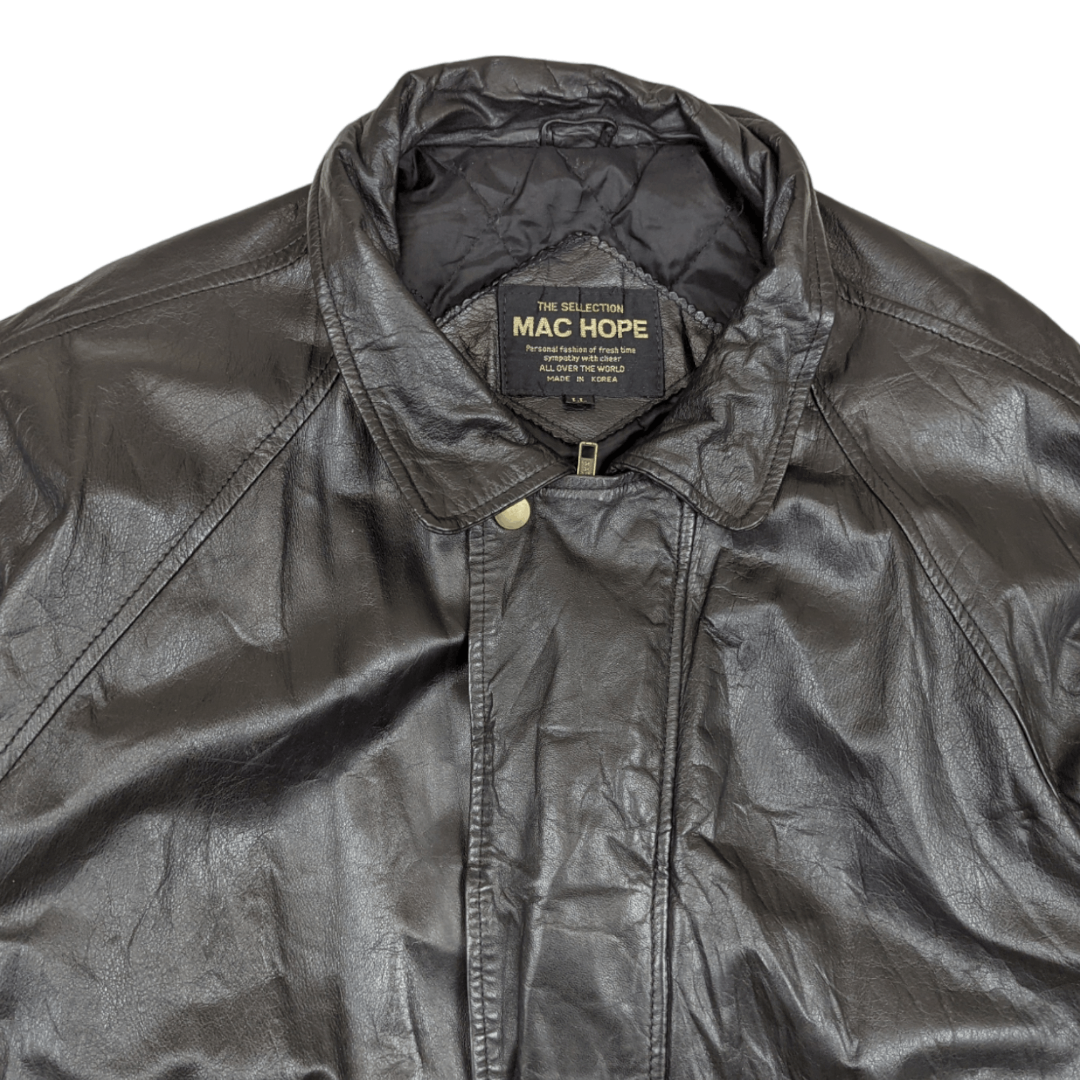 Japanese Brand Vintage 90's MAC HOPE Cowhide Leather Jacket Size US XL / EU 56 / 4 - 5 Thumbnail