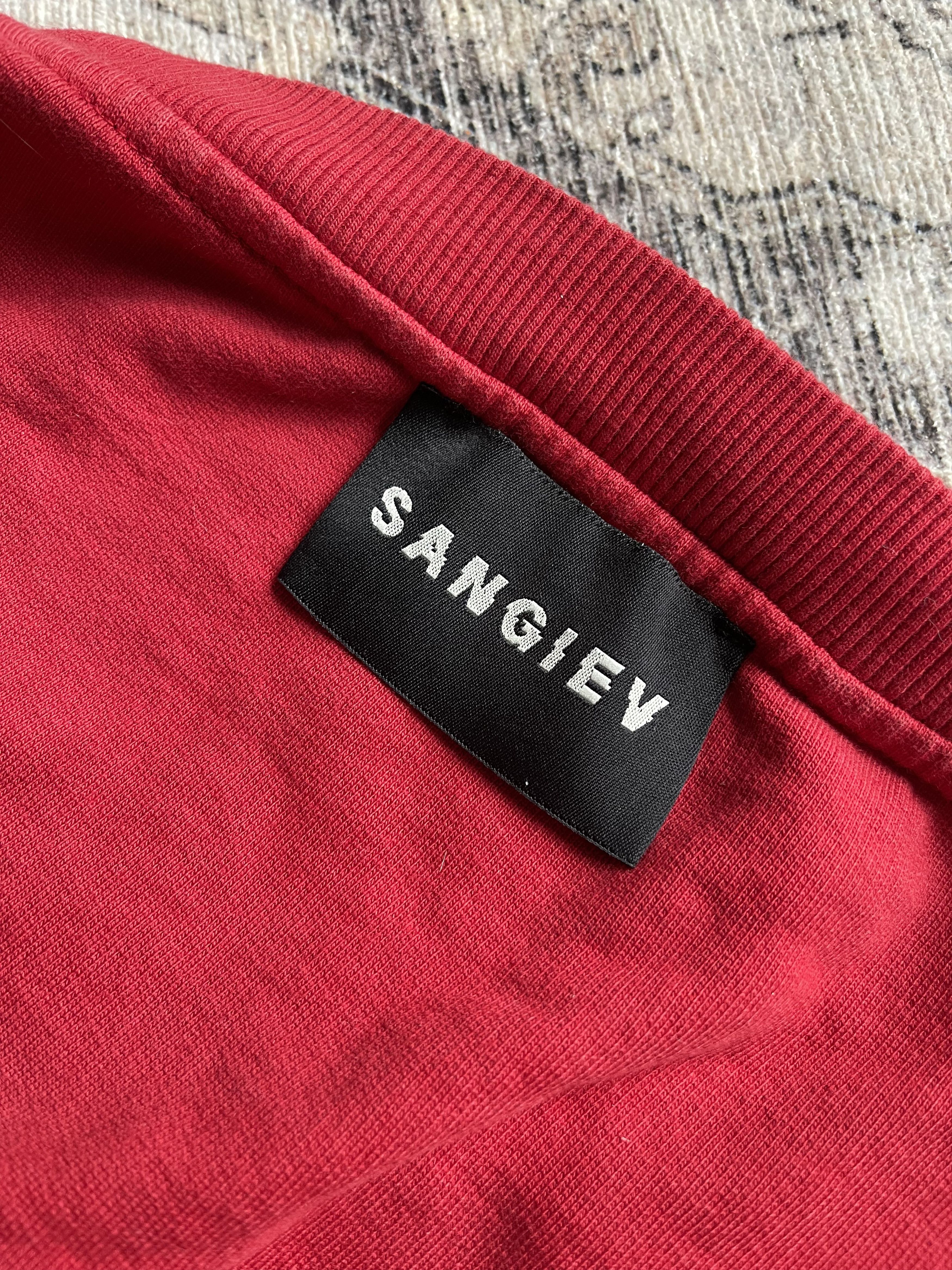 Sangiev Sangiev - Reversible Red Cropped Jumper/Sweatshirt Size US XL / EU 56 / 4 - 3 Thumbnail