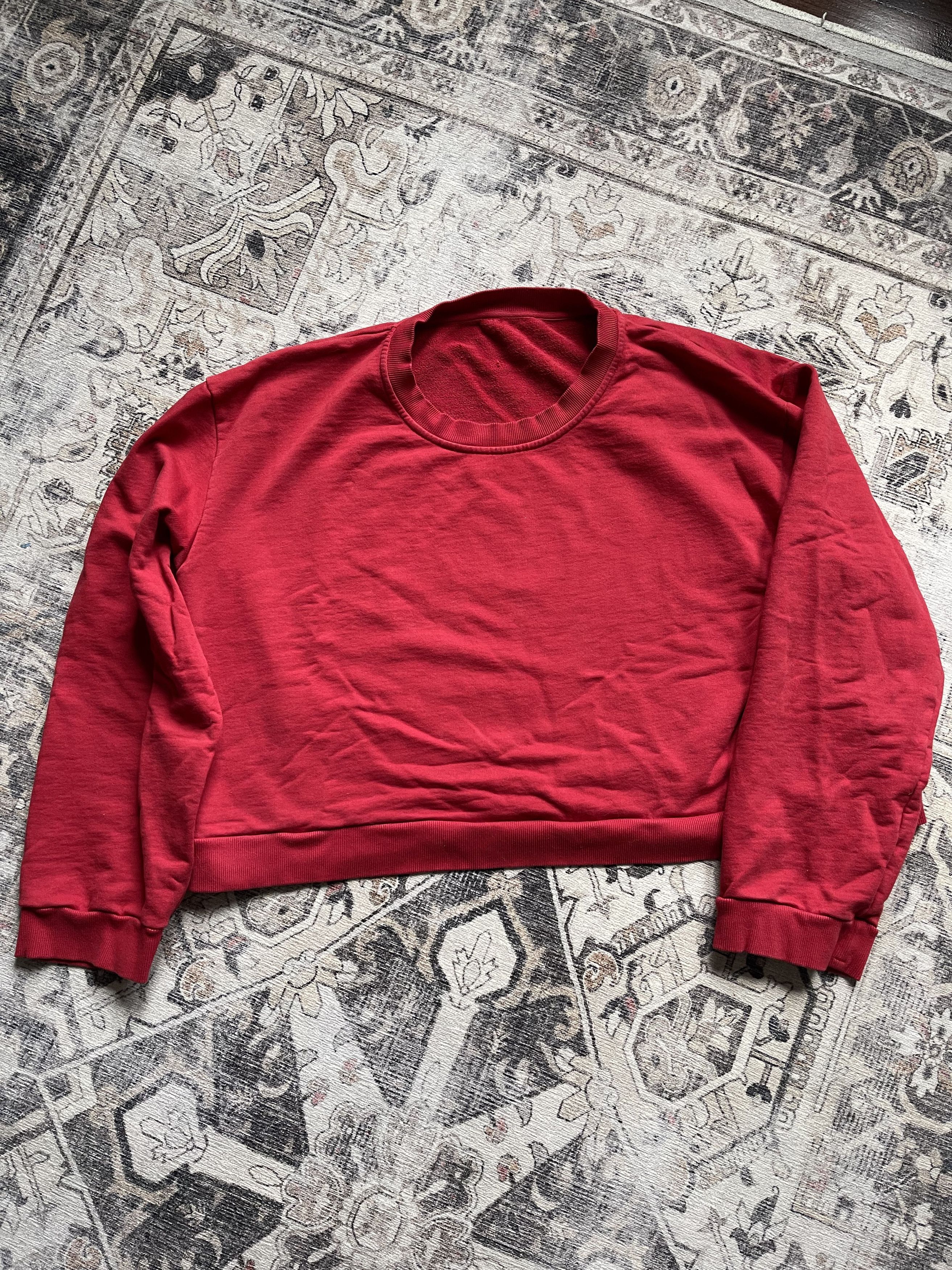 Sangiev Sangiev - Reversible Red Cropped Jumper/Sweatshirt Size US XL / EU 56 / 4 - 2 Thumbnail