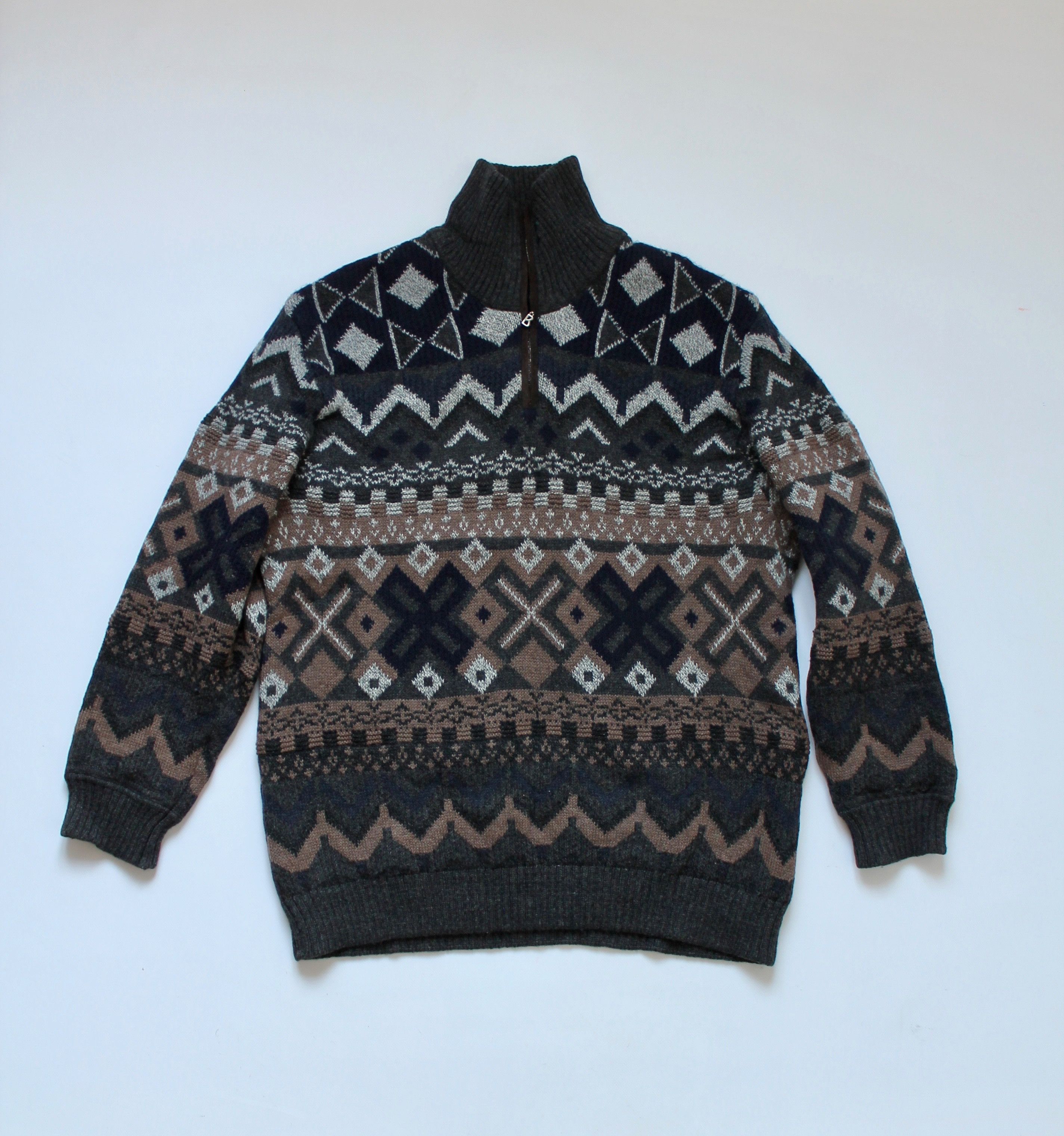 Bogner MICHAEL BOGNER VIntage WOOL WARM SWEATER 1/4 Zip Size US L / EU 52-54 / 3 - 2 Thumbnail