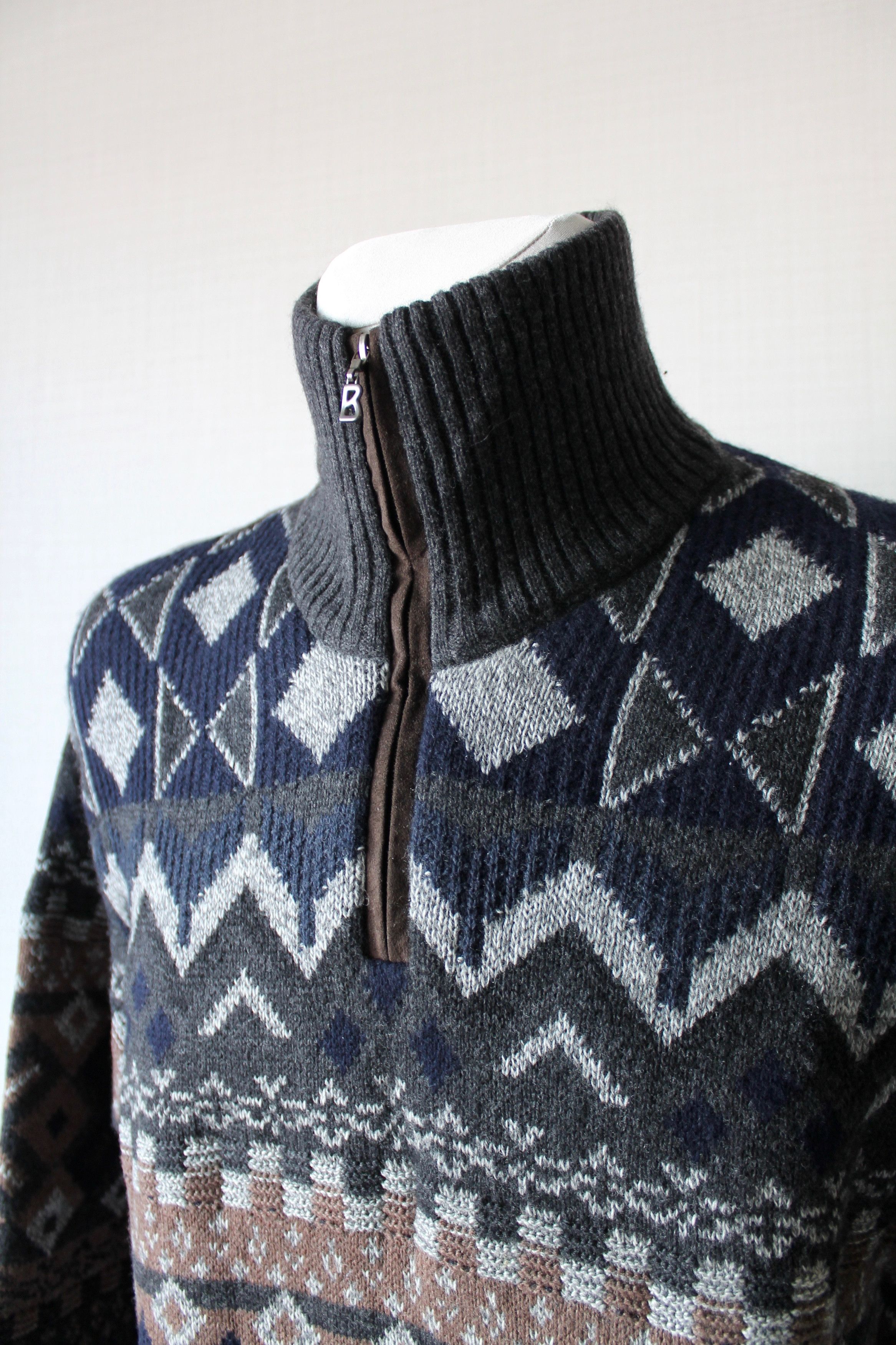 Bogner MICHAEL BOGNER VIntage WOOL WARM SWEATER 1/4 Zip Size US L / EU 52-54 / 3 - 11 Thumbnail