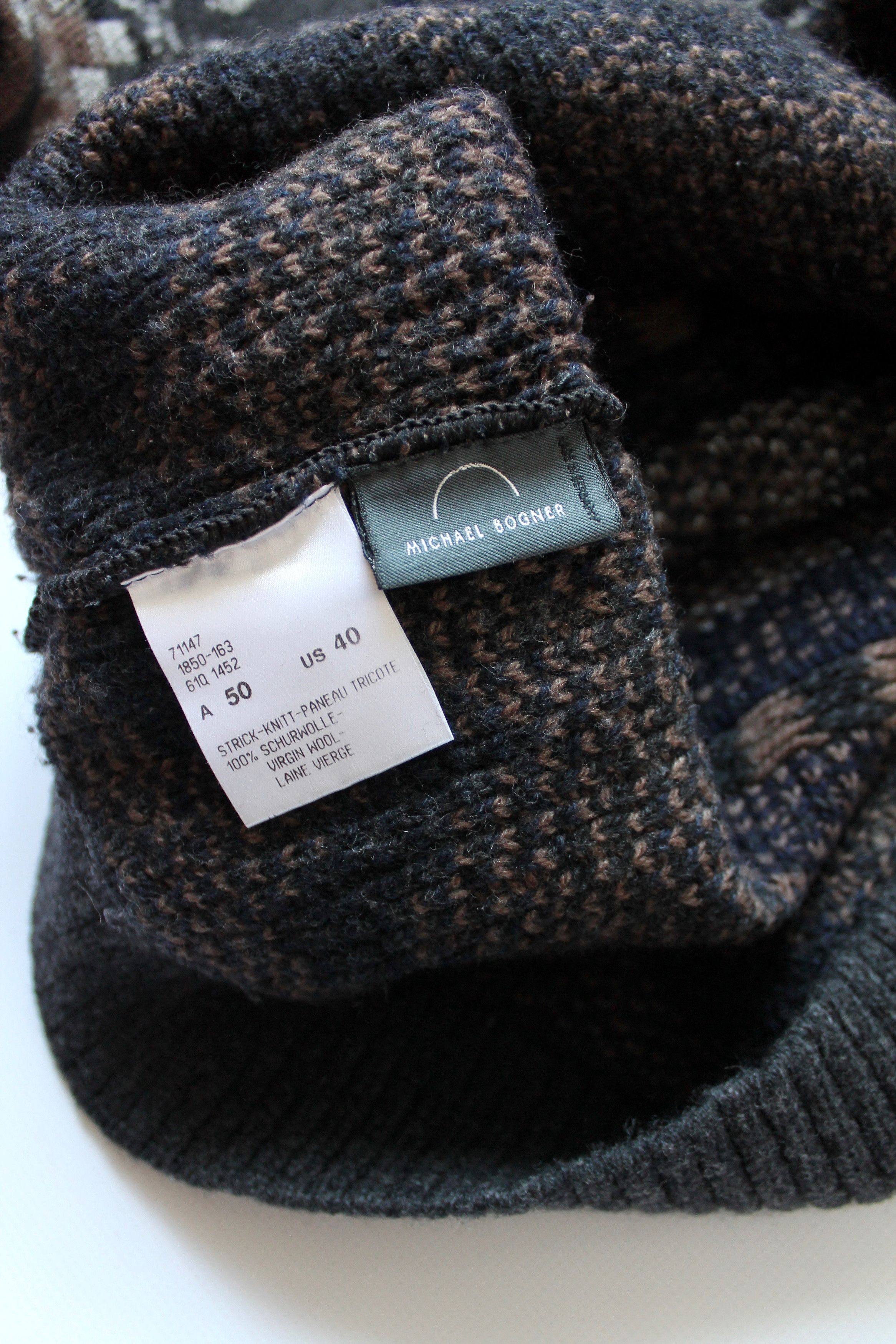 Bogner MICHAEL BOGNER VIntage WOOL WARM SWEATER 1/4 Zip Size US L / EU 52-54 / 3 - 9 Thumbnail