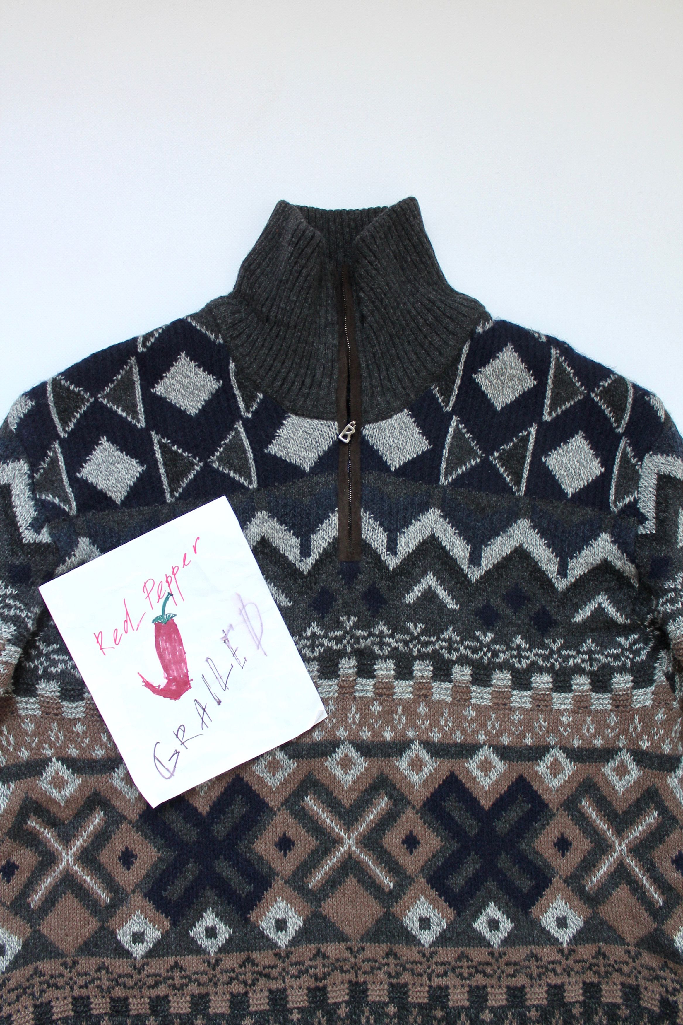 Bogner MICHAEL BOGNER VIntage WOOL WARM SWEATER 1/4 Zip Size US L / EU 52-54 / 3 - 3 Thumbnail
