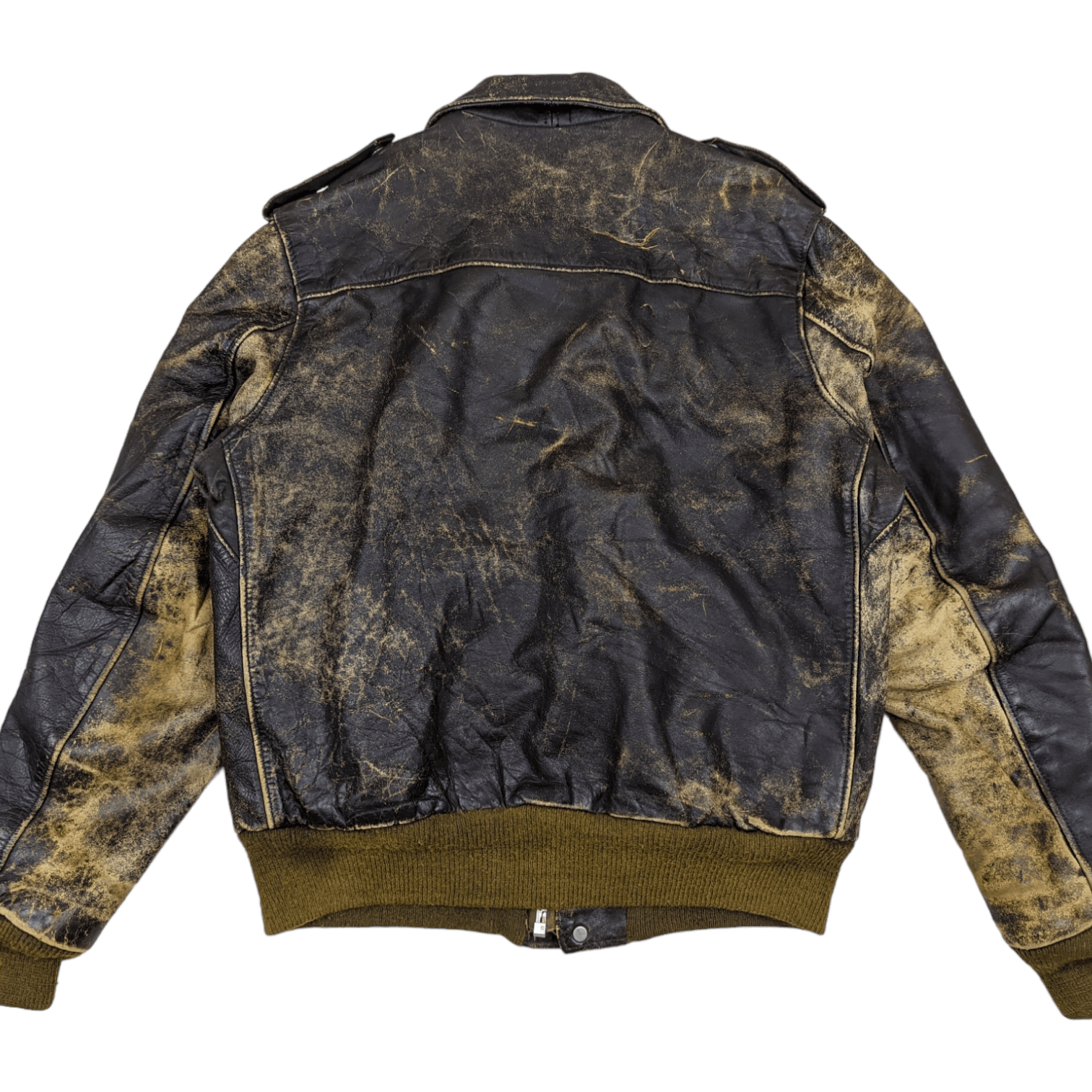 Vintage Vintage 30's DISTRESSED Leather Jacket Talon Zipper Size US L / EU 52-54 / 3 - 8 Thumbnail