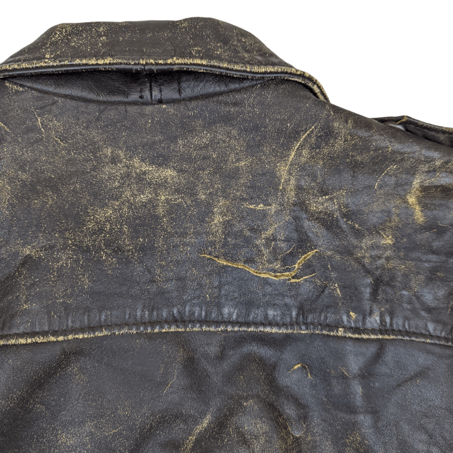Vintage Vintage 30's DISTRESSED Leather Jacket Talon Zipper Size US L / EU 52-54 / 3 - 16 Thumbnail
