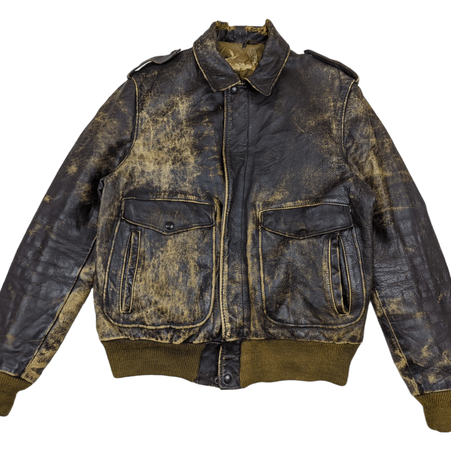 Vintage Vintage 30's DISTRESSED Leather Jacket Talon Zipper Size US L / EU 52-54 / 3 - 2 Thumbnail