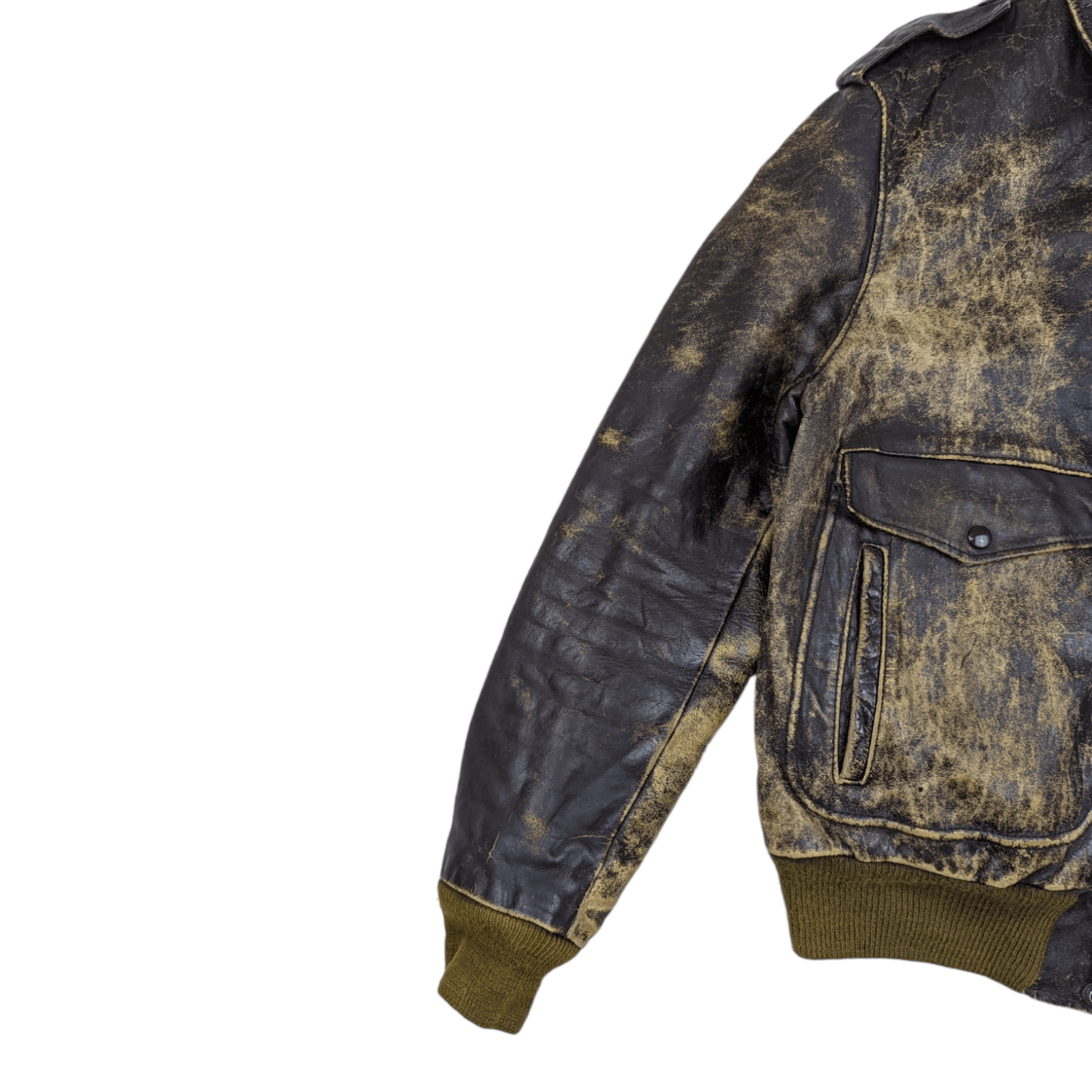 Vintage Vintage 30's DISTRESSED Leather Jacket Talon Zipper Size US L / EU 52-54 / 3 - 6 Thumbnail
