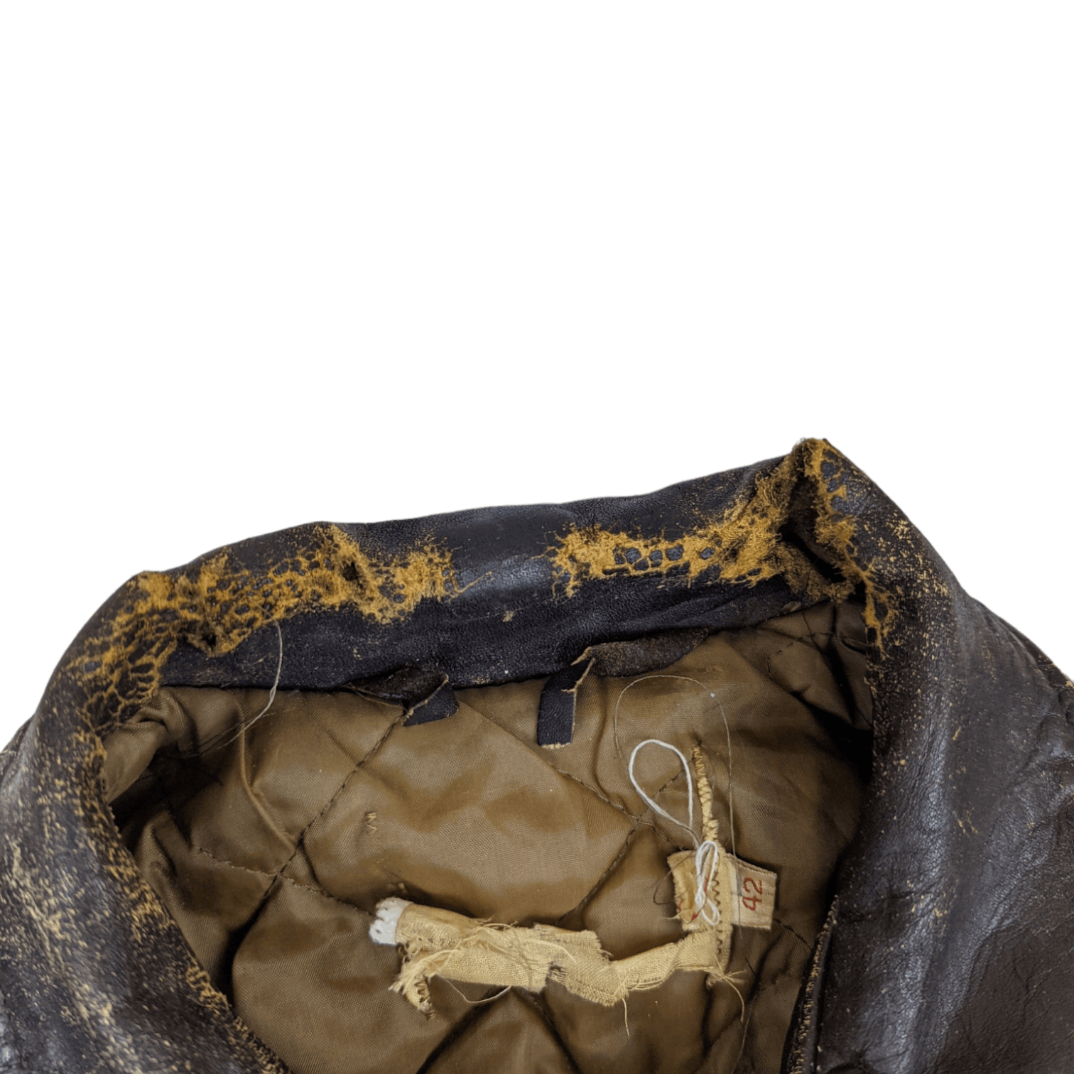 Vintage Vintage 30's DISTRESSED Leather Jacket Talon Zipper Size US L / EU 52-54 / 3 - 17 Thumbnail