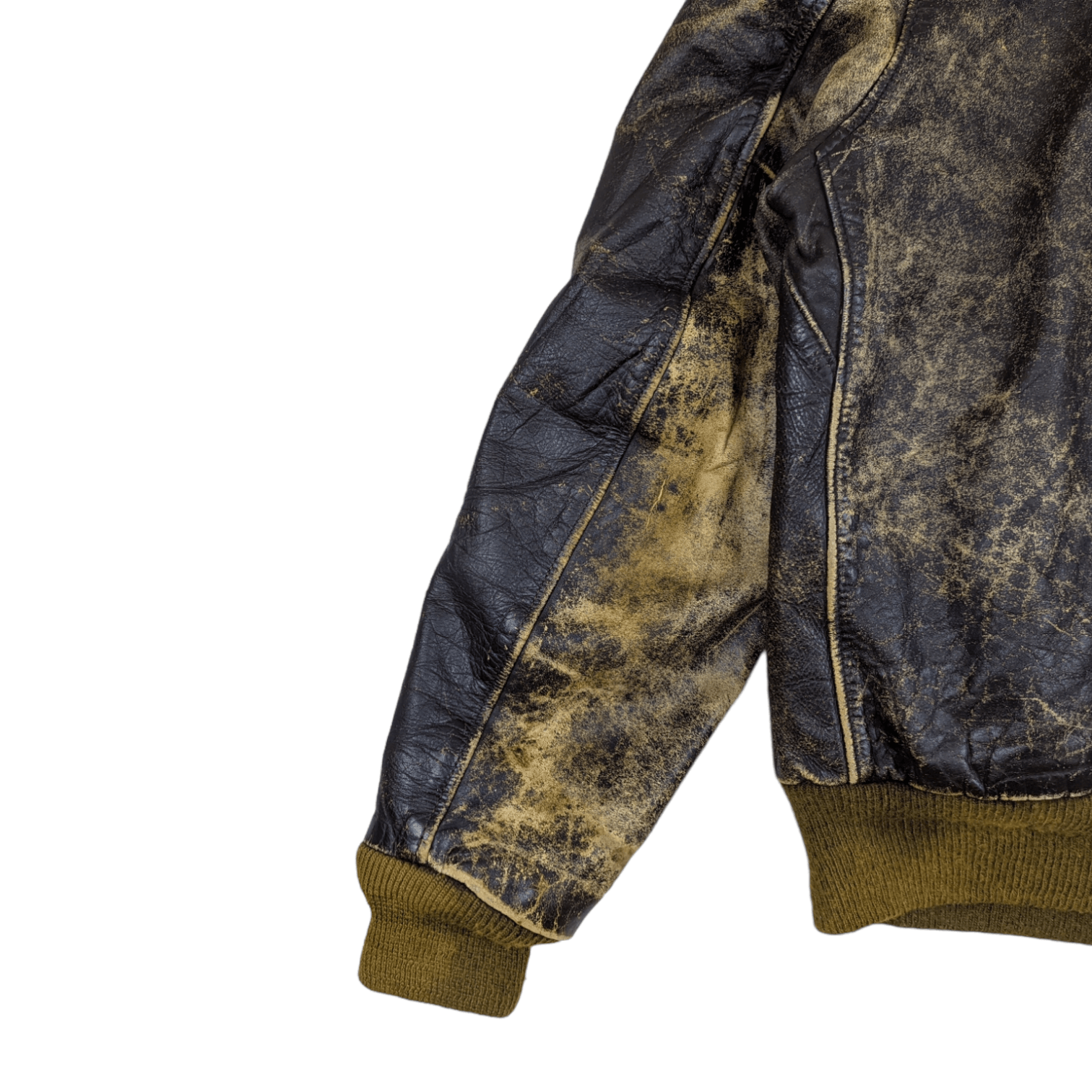 Vintage Vintage 30's DISTRESSED Leather Jacket Talon Zipper Size US L / EU 52-54 / 3 - 10 Thumbnail