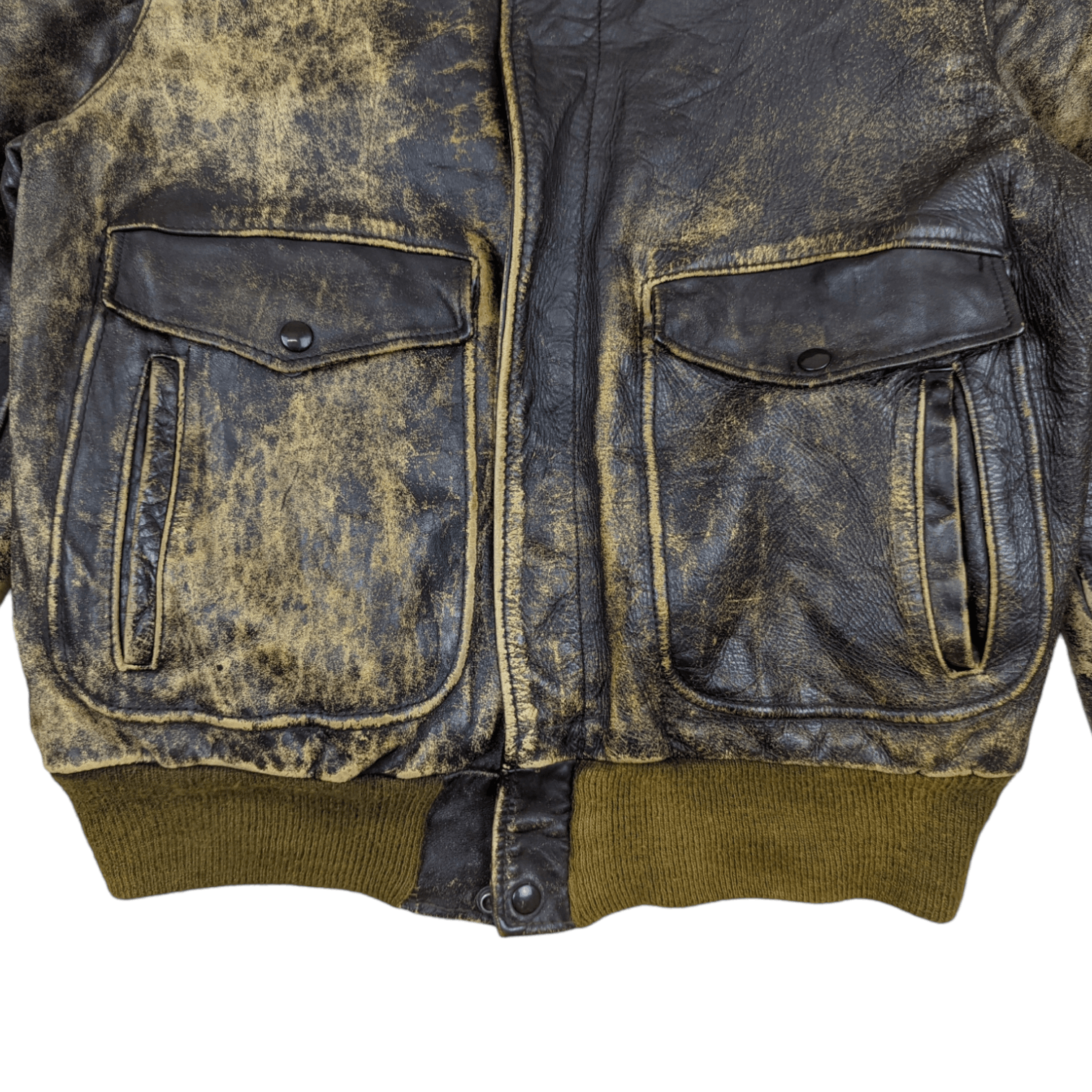 Vintage Vintage 30's DISTRESSED Leather Jacket Talon Zipper Size US L / EU 52-54 / 3 - 5 Thumbnail