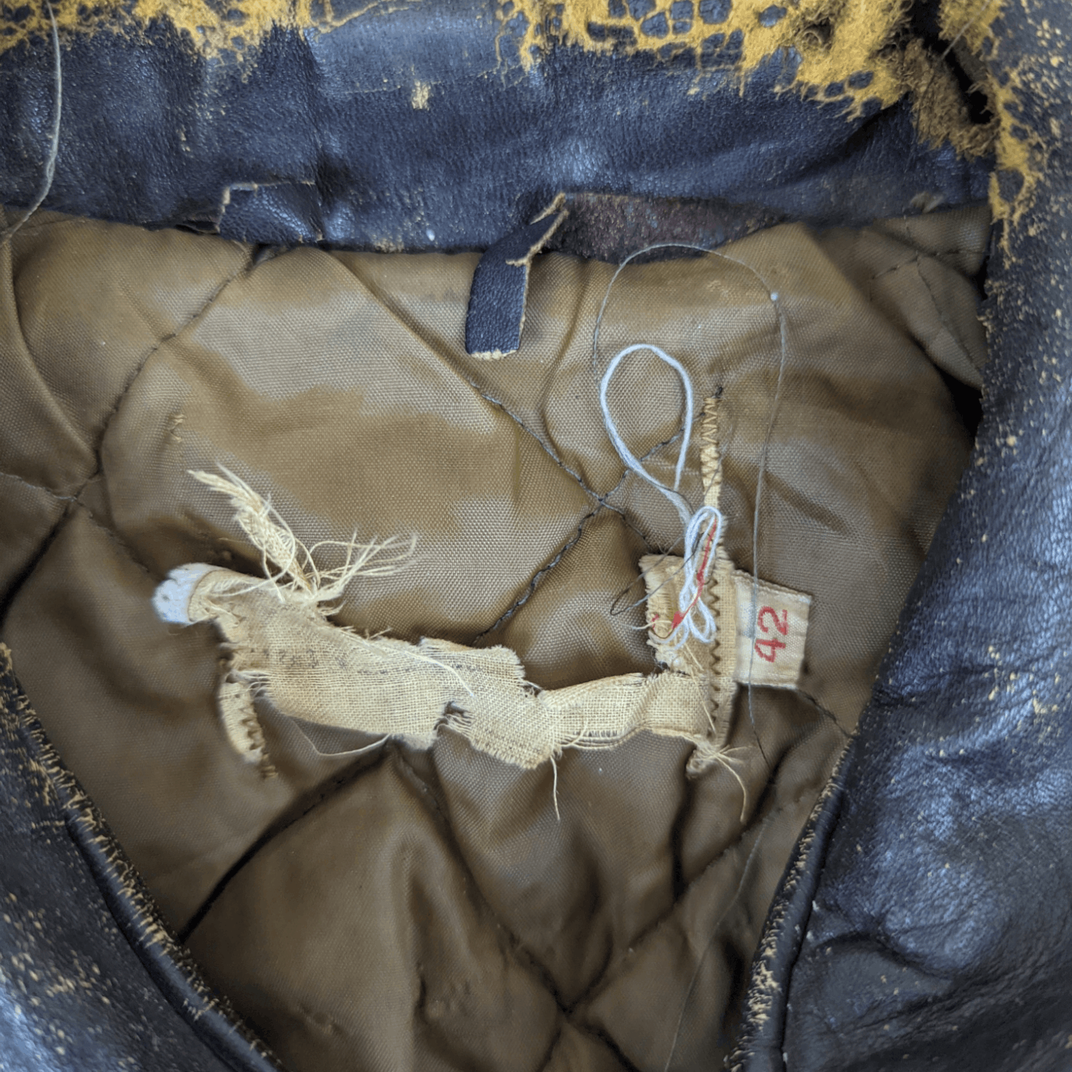 Vintage Vintage 30's DISTRESSED Leather Jacket Talon Zipper Size US L / EU 52-54 / 3 - 18 Thumbnail