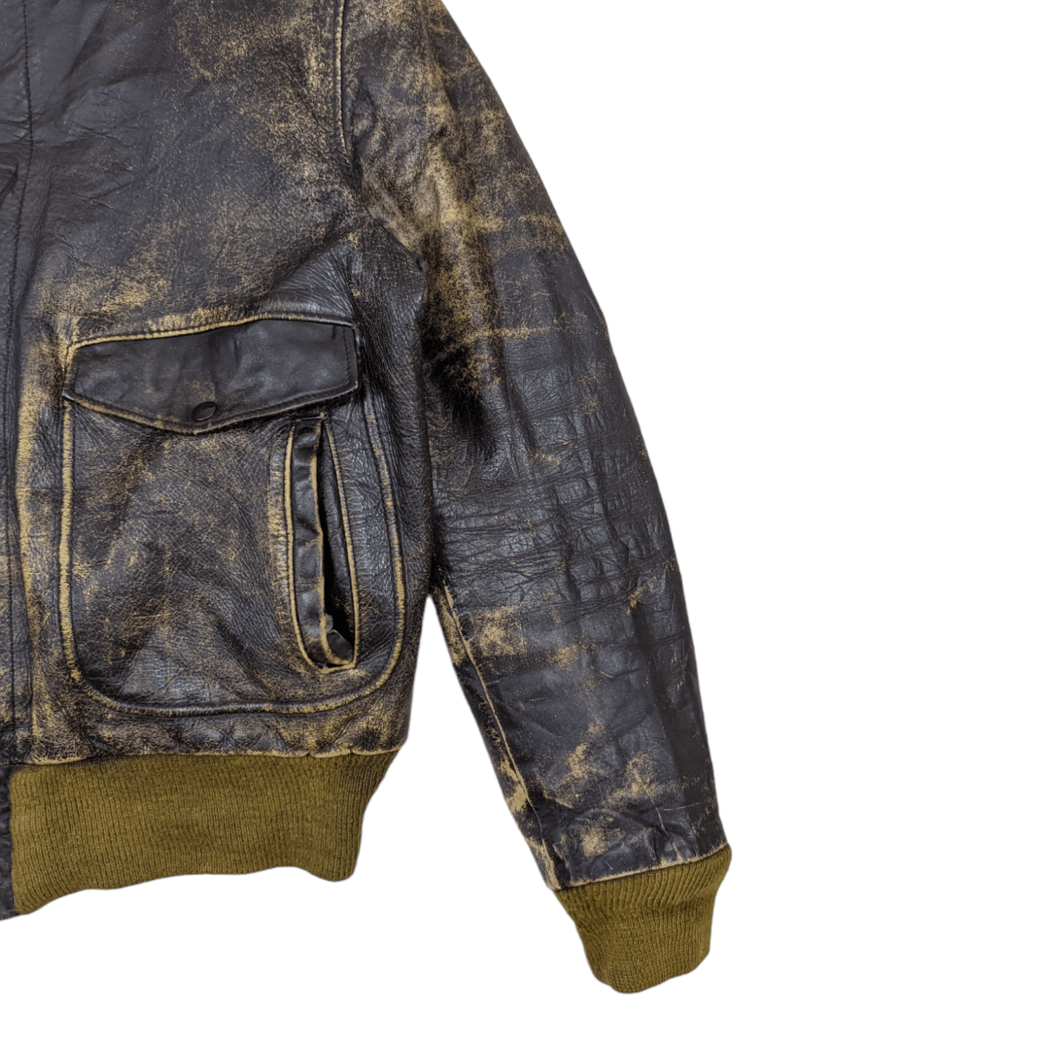Vintage Vintage 30's DISTRESSED Leather Jacket Talon Zipper Size US L / EU 52-54 / 3 - 7 Thumbnail