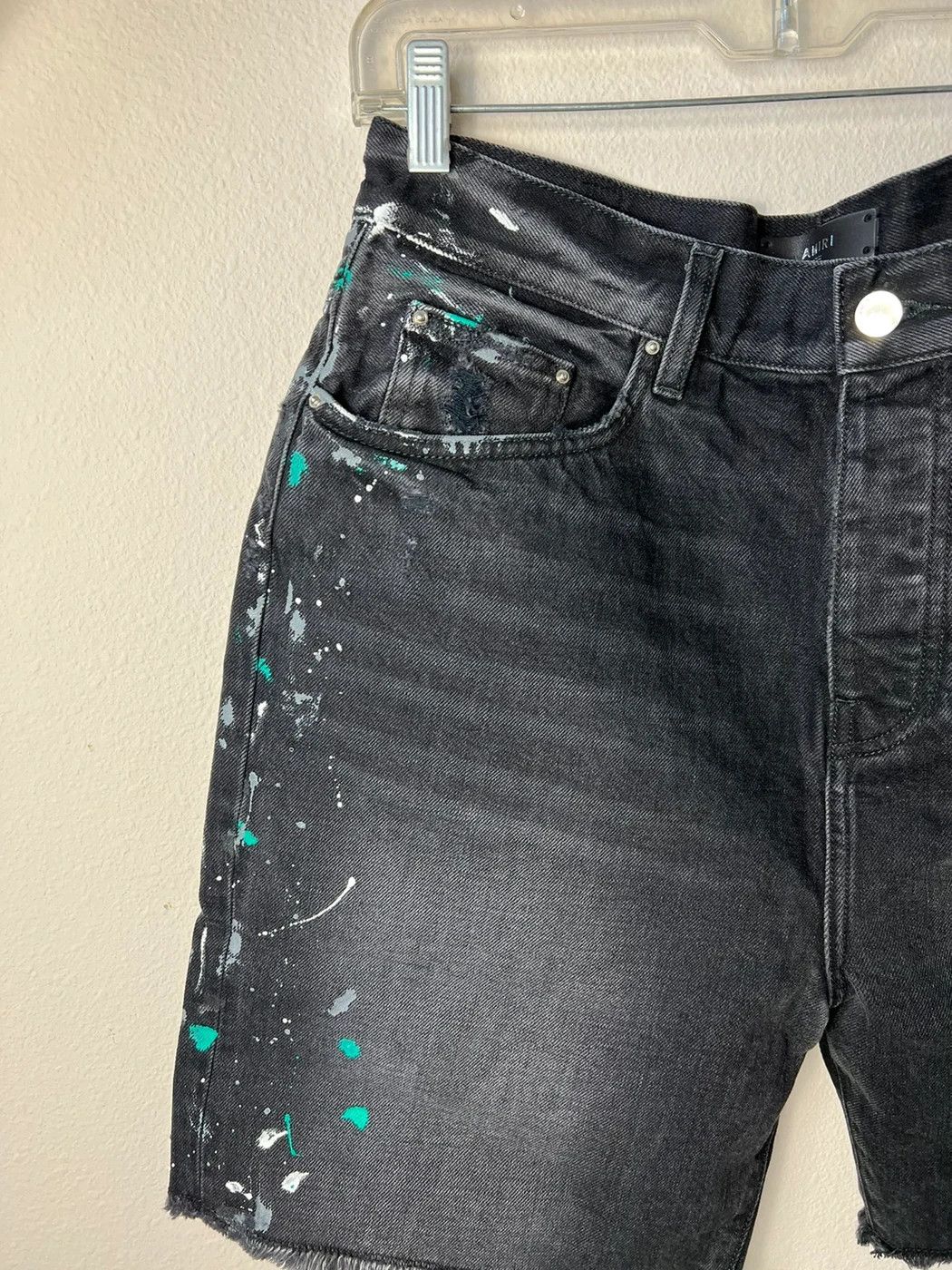Amiri Amiri Paint Splatter Denim Shorts Size US 32 / EU 48 - 2 Thumbnail