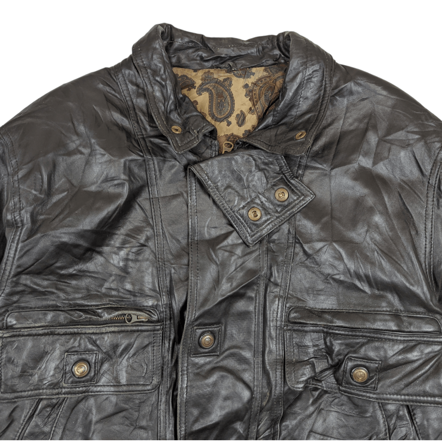 Japanese Brand Vintage JAPAN Handmade Leather Jacket Italian Leather Size US M / EU 48-50 / 2 - 5 Thumbnail