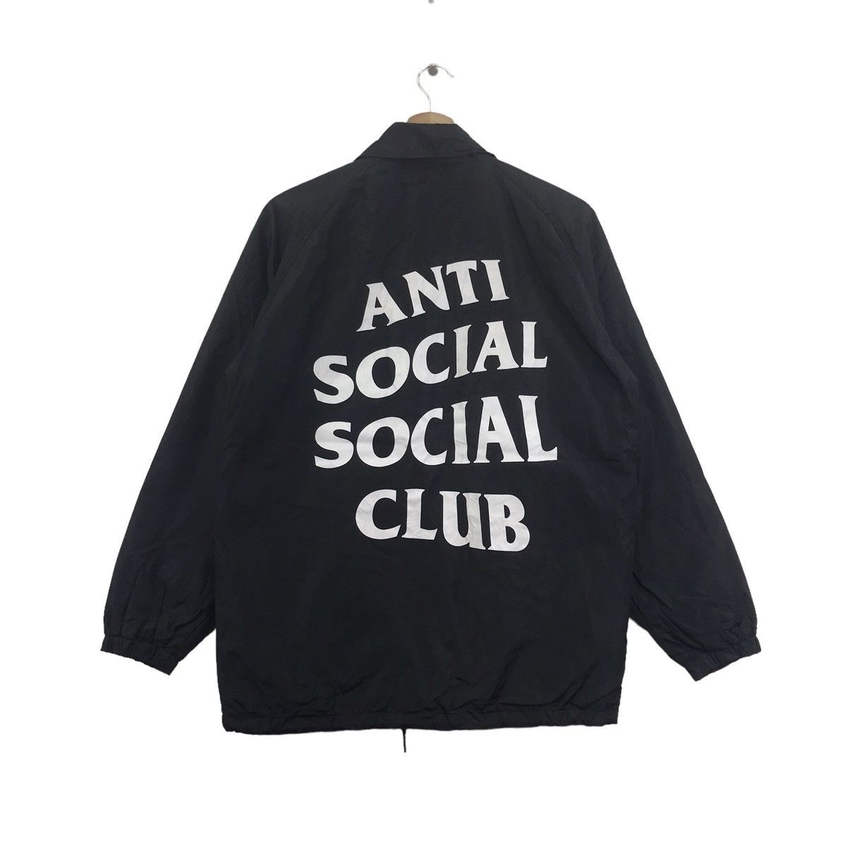Vintage ANTI SOCIAL SOCIAL Club Black Windbreaker Coach Jacket