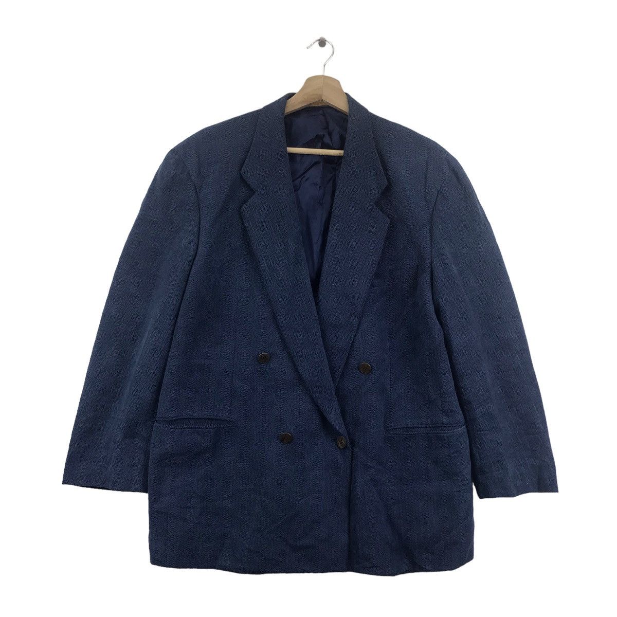 Lancel Vintage LANCEL PARIS France Designer Blue Plain Blazer Size US L / EU 52-54 / 3 - 1 Thumbnail