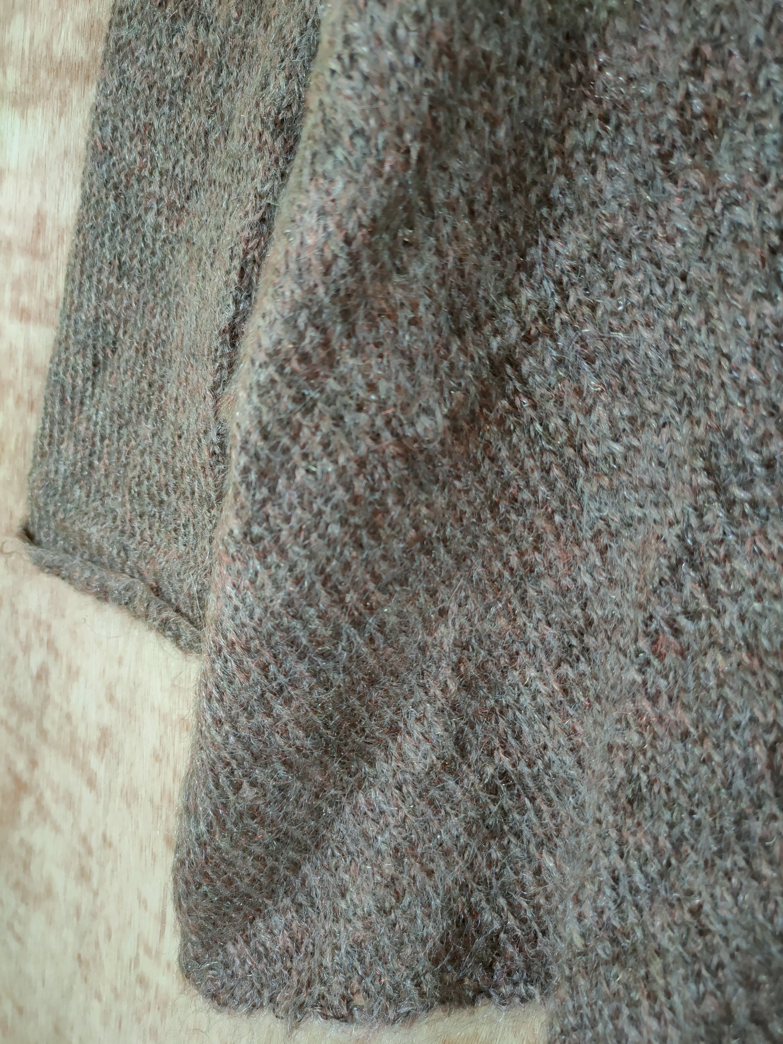 Aran Isles Knitwear DL Coigirl Magie mohair brown cardigan thin winter #46-437 Size US S / EU 44-46 / 1 - 7 Thumbnail