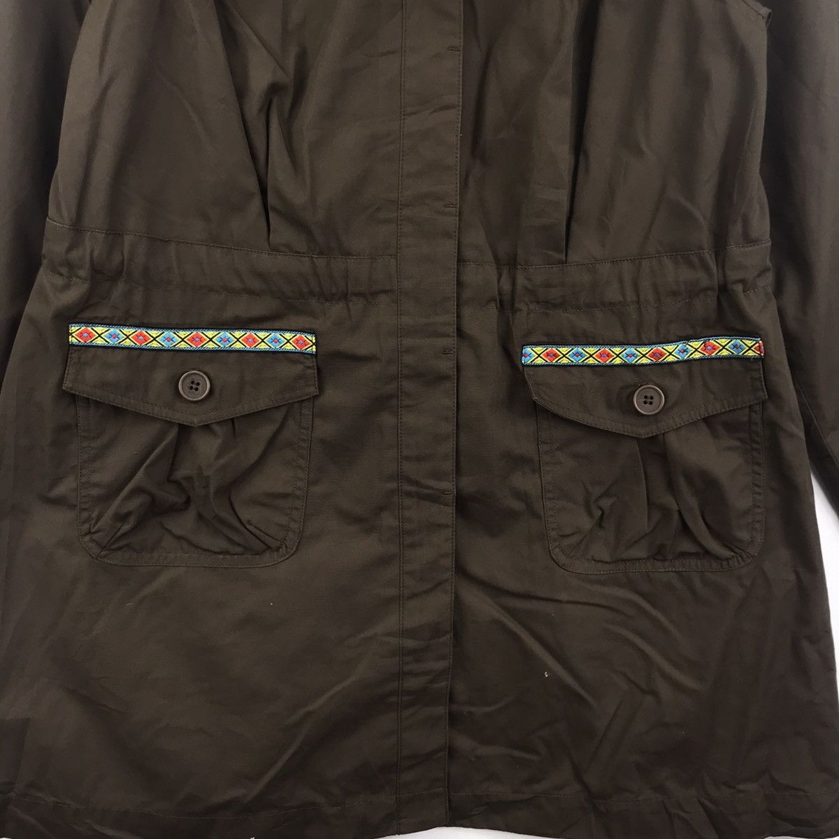 Vintage BBB Native Aztec Navajo Brown Hooded Parka Long Jacket Size US S / EU 44-46 / 1 - 4 Thumbnail