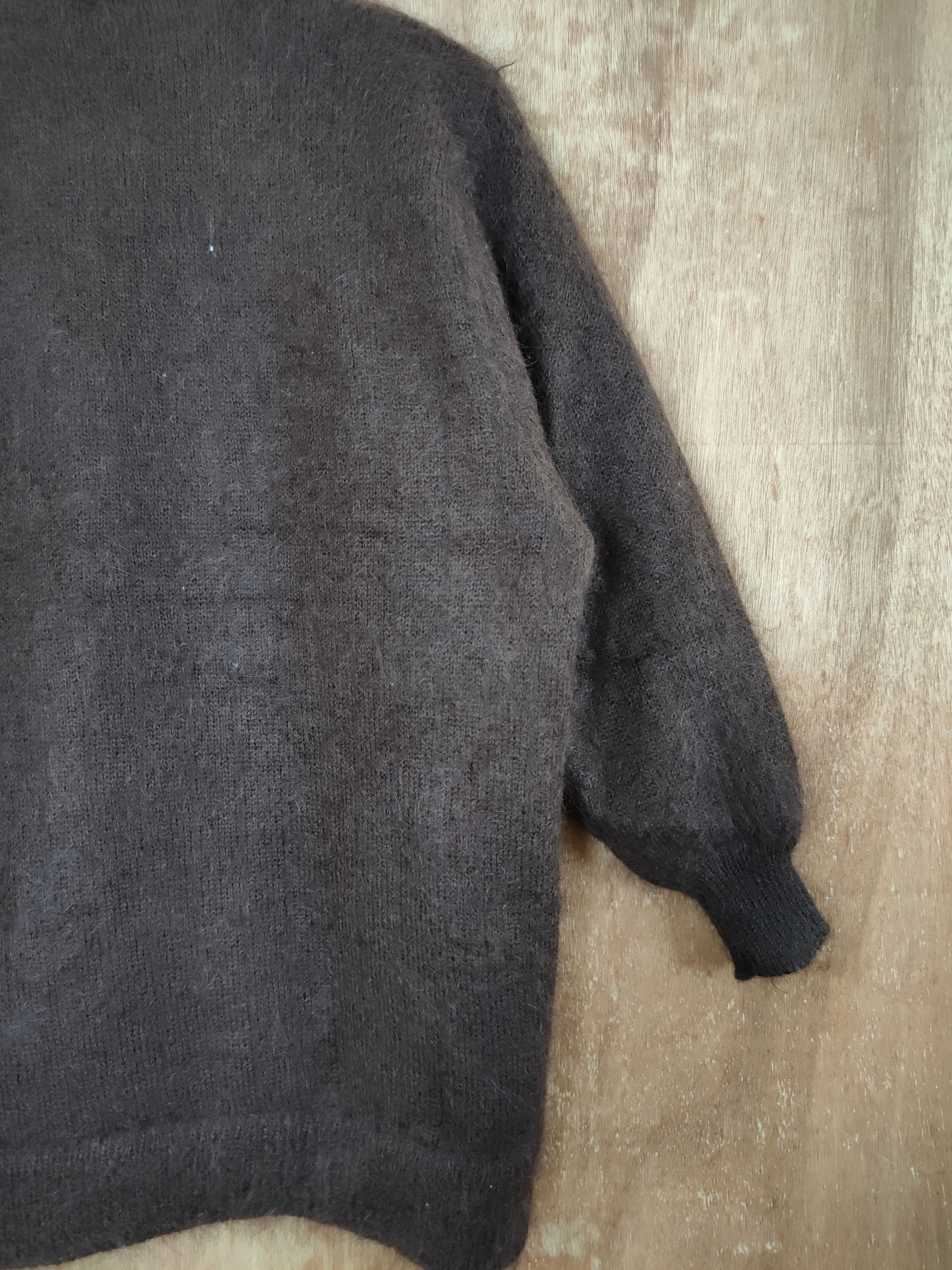 Homespun Knitwear DL J.Batik mohair art cardigan fur vintage japan #46-379 Size US L / EU 52-54 / 3 - 12 Thumbnail