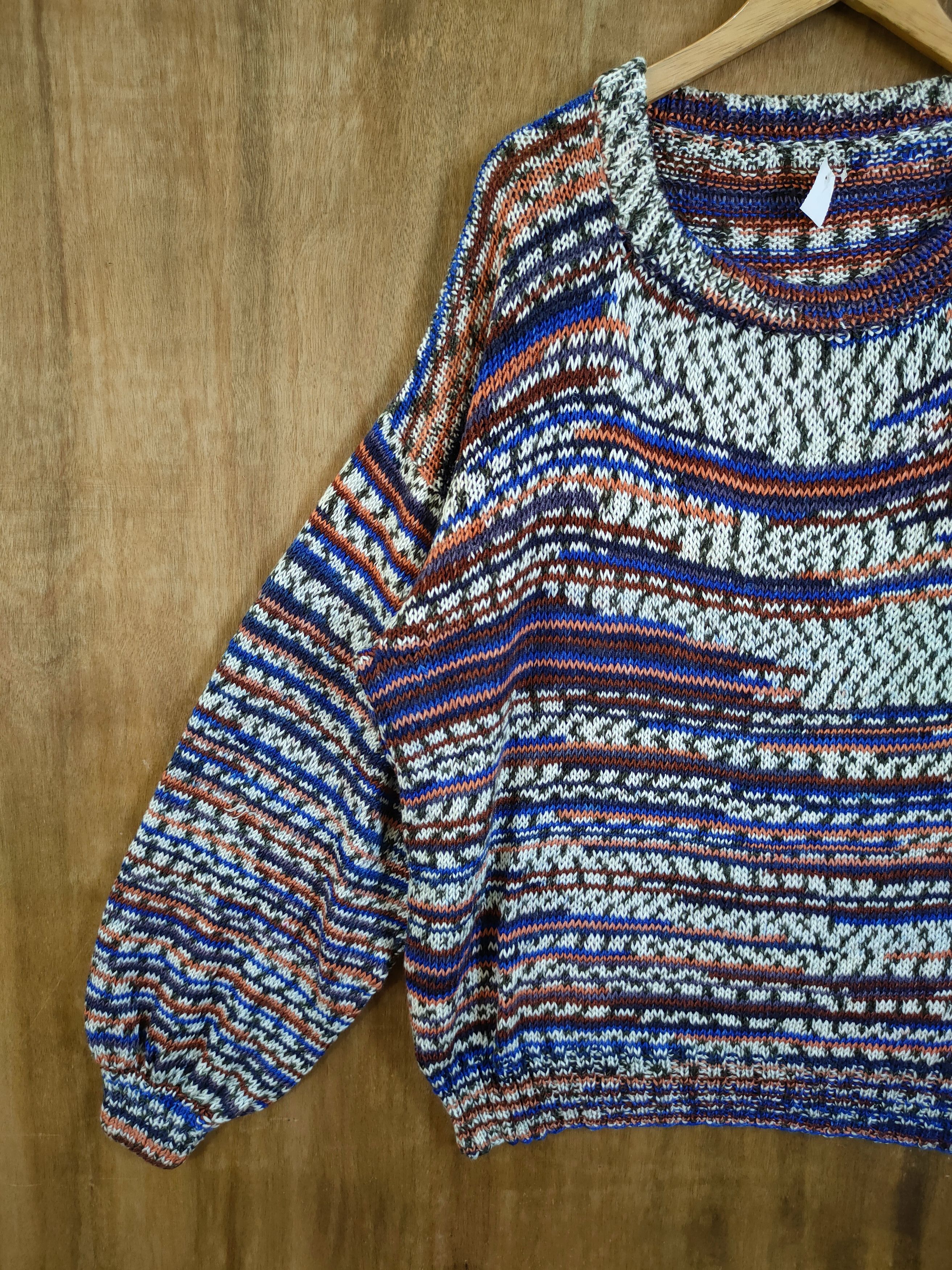 Handmade D Japan handmade meticulous coloured cable knitwear #46-852 Size US L / EU 52-54 / 3 - 2 Thumbnail