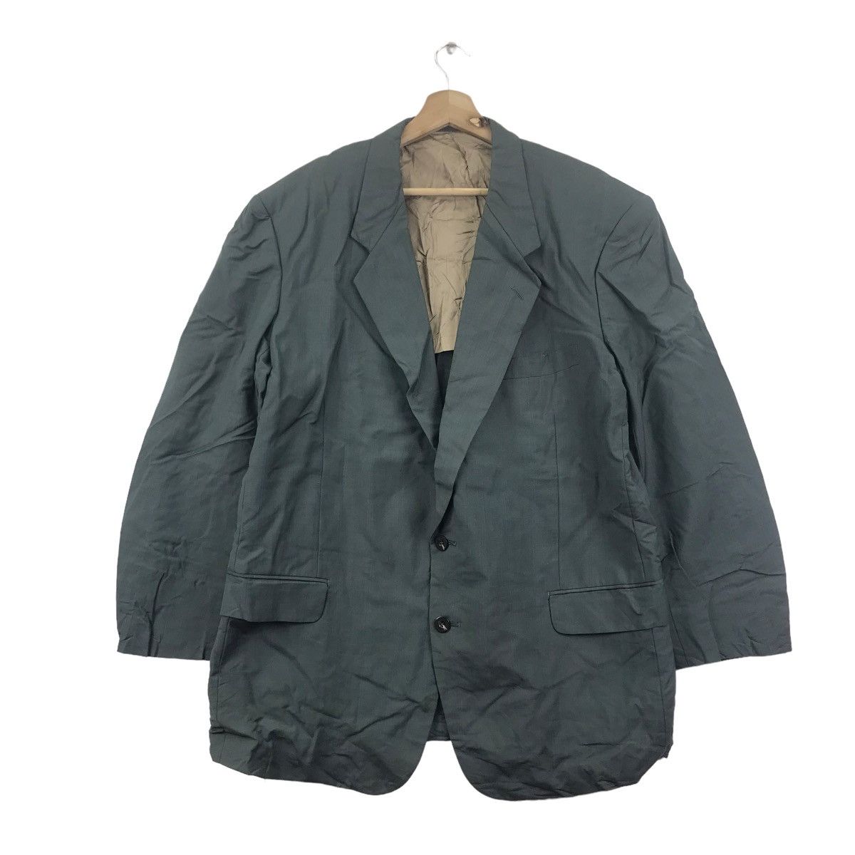 Valentino VALENTINO GARAVANI Italian Brand Grey Plain Blazer Coat Size US L / EU 52-54 / 3 - 1 Thumbnail