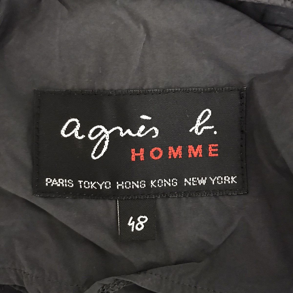 agnes b. AGNES B.HOMME Black Windbreaker Jacket Size US S / EU 44-46 / 1 - 3 Thumbnail