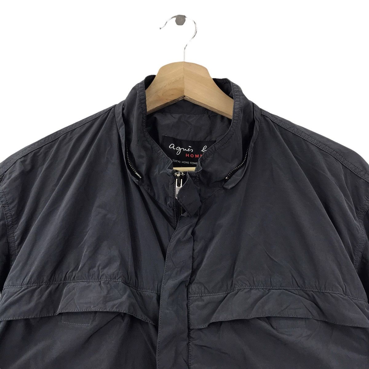 agnes b. AGNES B.HOMME Black Windbreaker Jacket Size US S / EU 44-46 / 1 - 2 Thumbnail