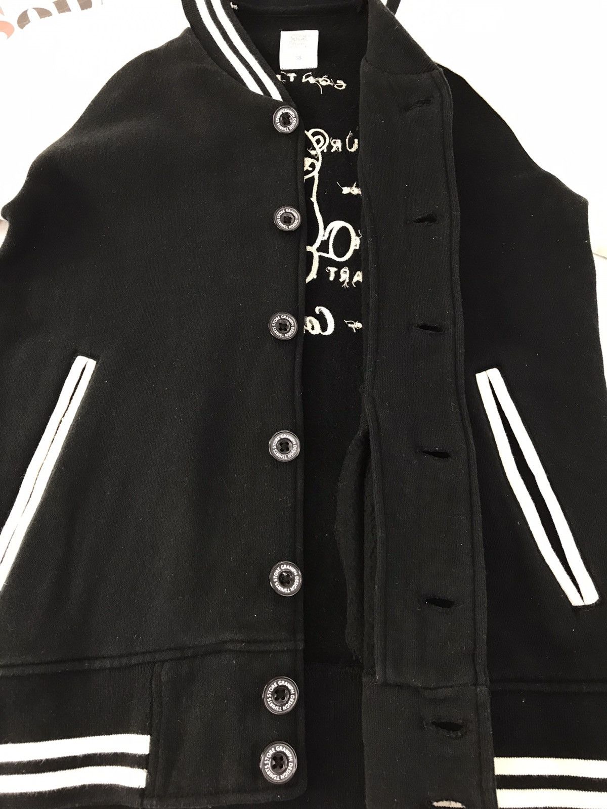 Japanese Brand Vintage Varsity Jacket Graniph Snap Button Up Design Size US S / EU 44-46 / 1 - 4 Thumbnail