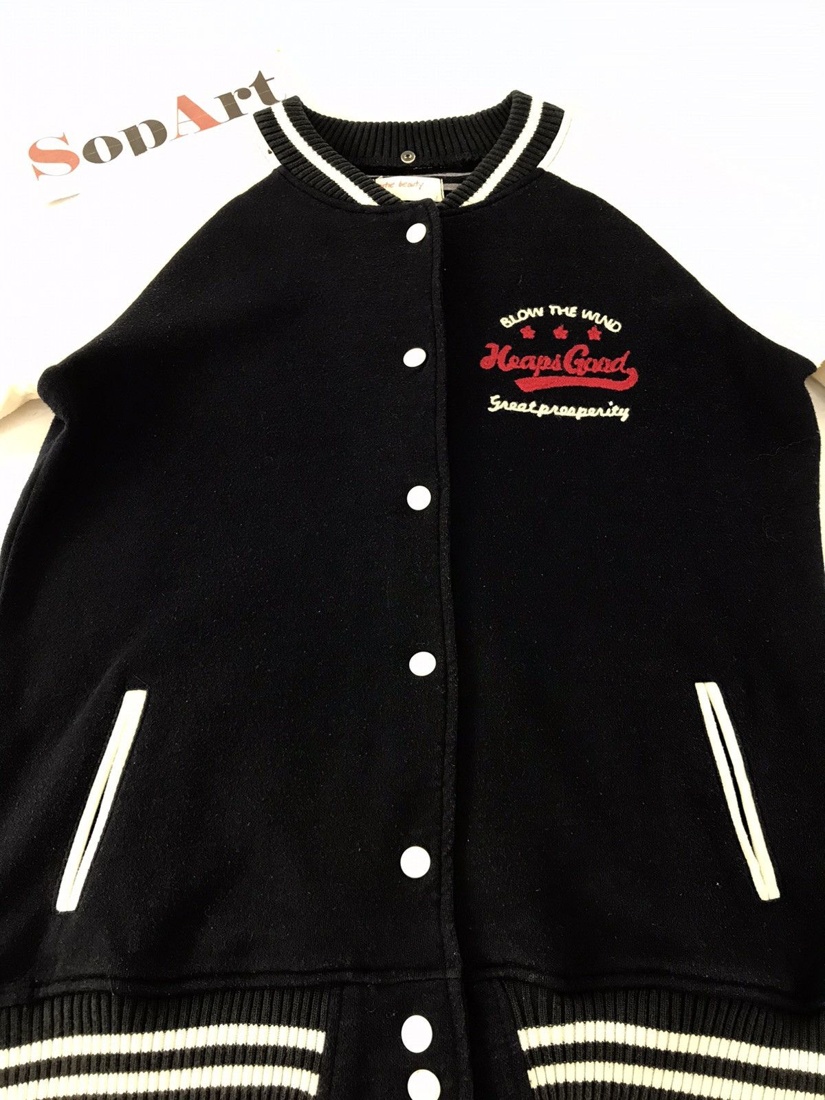 Japanese Brand Vintage varsity jacket Cutie Beauty Snap Button Style Size US M / EU 48-50 / 2 - 3 Thumbnail