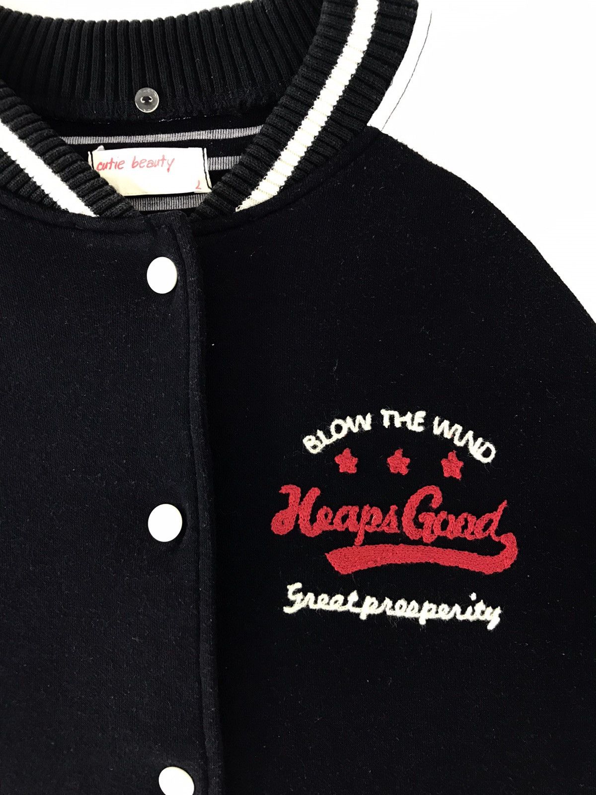 Japanese Brand Vintage varsity jacket Cutie Beauty Snap Button Style Size US M / EU 48-50 / 2 - 4 Thumbnail