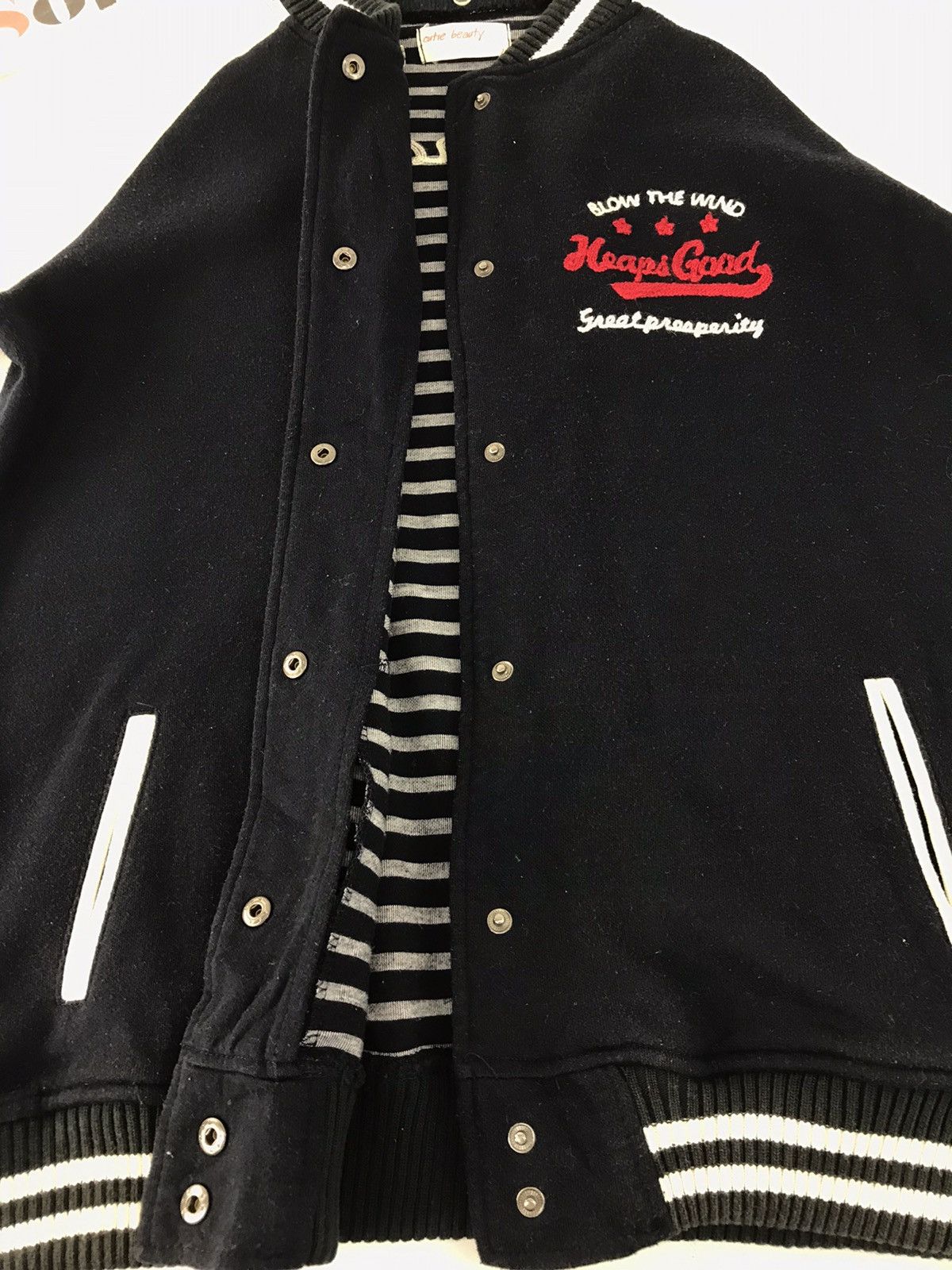 Japanese Brand Vintage varsity jacket Cutie Beauty Snap Button Style Size US M / EU 48-50 / 2 - 5 Thumbnail