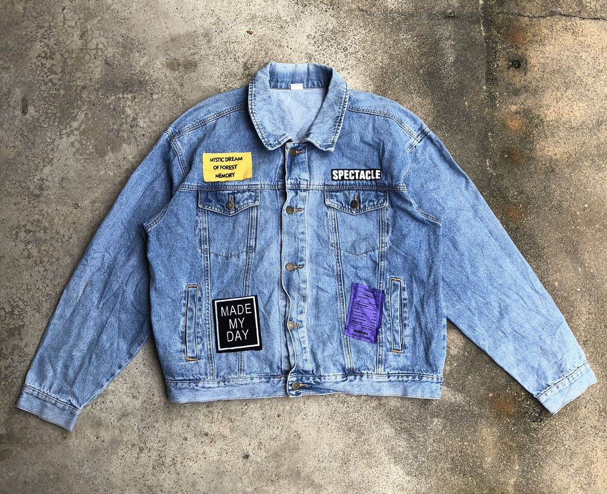 🔥Rare🔥🇯🇵Unbrand Stone Wash Nice Custom Patchwork Denim Jacket