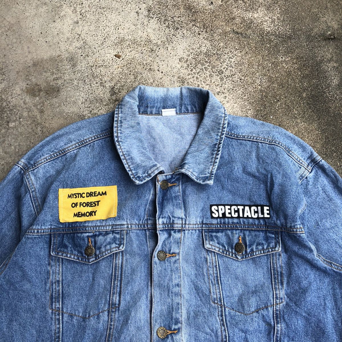 Japanese Brand 🔥Rare🔥🇯🇵Unbrand Stone Wash Nice Custom Patchwork Denim Jacket Size US M / EU 48-50 / 2 - 2 Thumbnail