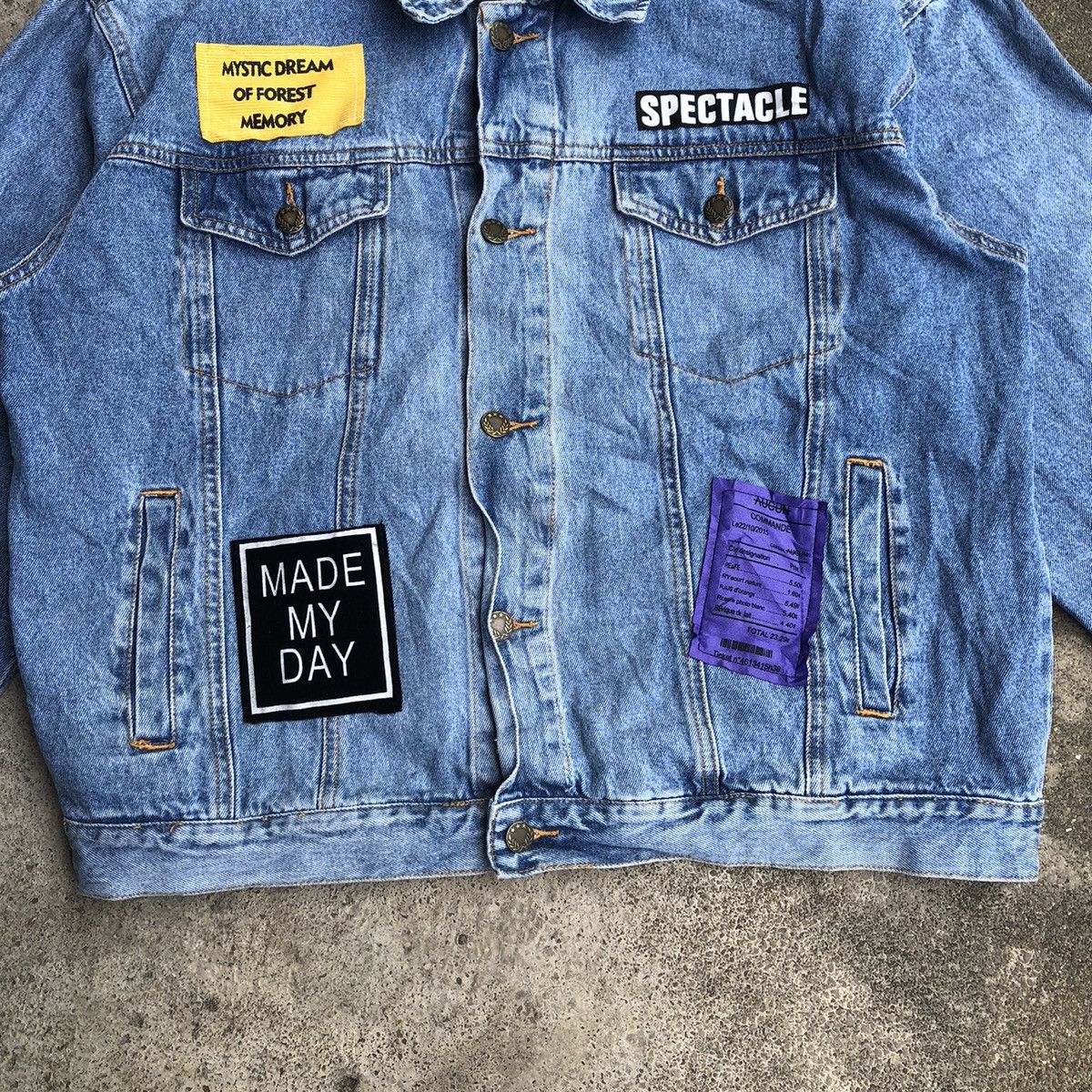 Japanese Brand 🔥Rare🔥🇯🇵Unbrand Stone Wash Nice Custom Patchwork Denim Jacket Size US M / EU 48-50 / 2 - 3 Thumbnail