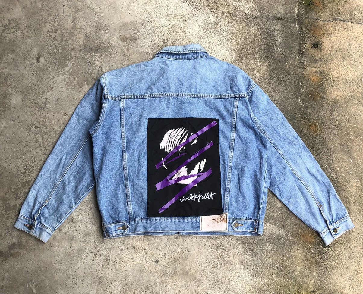 Japanese Brand 🔥Rare🔥🇯🇵Unbrand Stone Wash Nice Custom Patchwork Denim Jacket Size US M / EU 48-50 / 2 - 8 Thumbnail