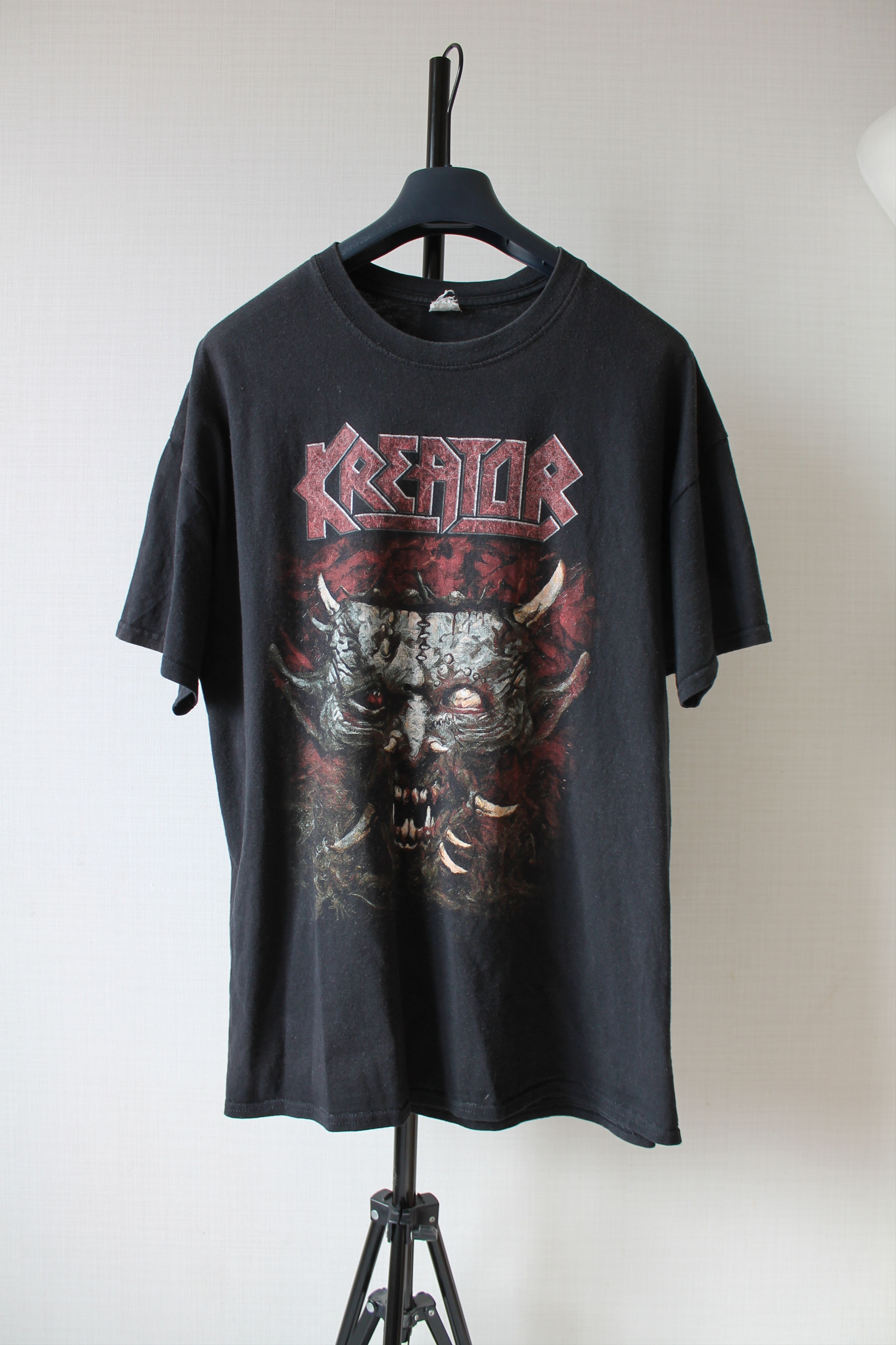 Band Tees KREATOR "Satan is Real" Faded Black T Shirt Size US L / EU 52-54 / 3 - 2 Thumbnail