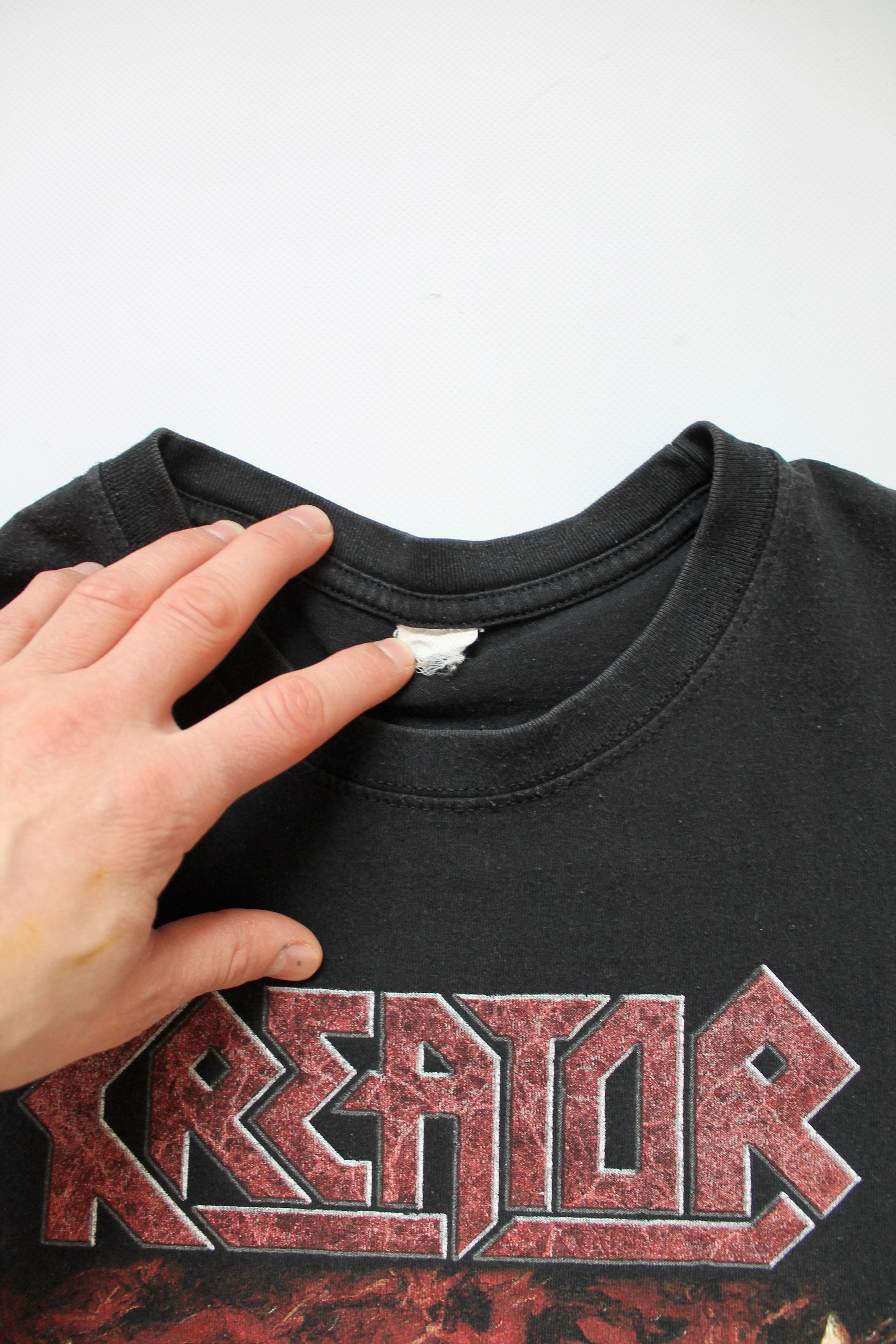 Band Tees KREATOR "Satan is Real" Faded Black T Shirt Size US L / EU 52-54 / 3 - 8 Thumbnail