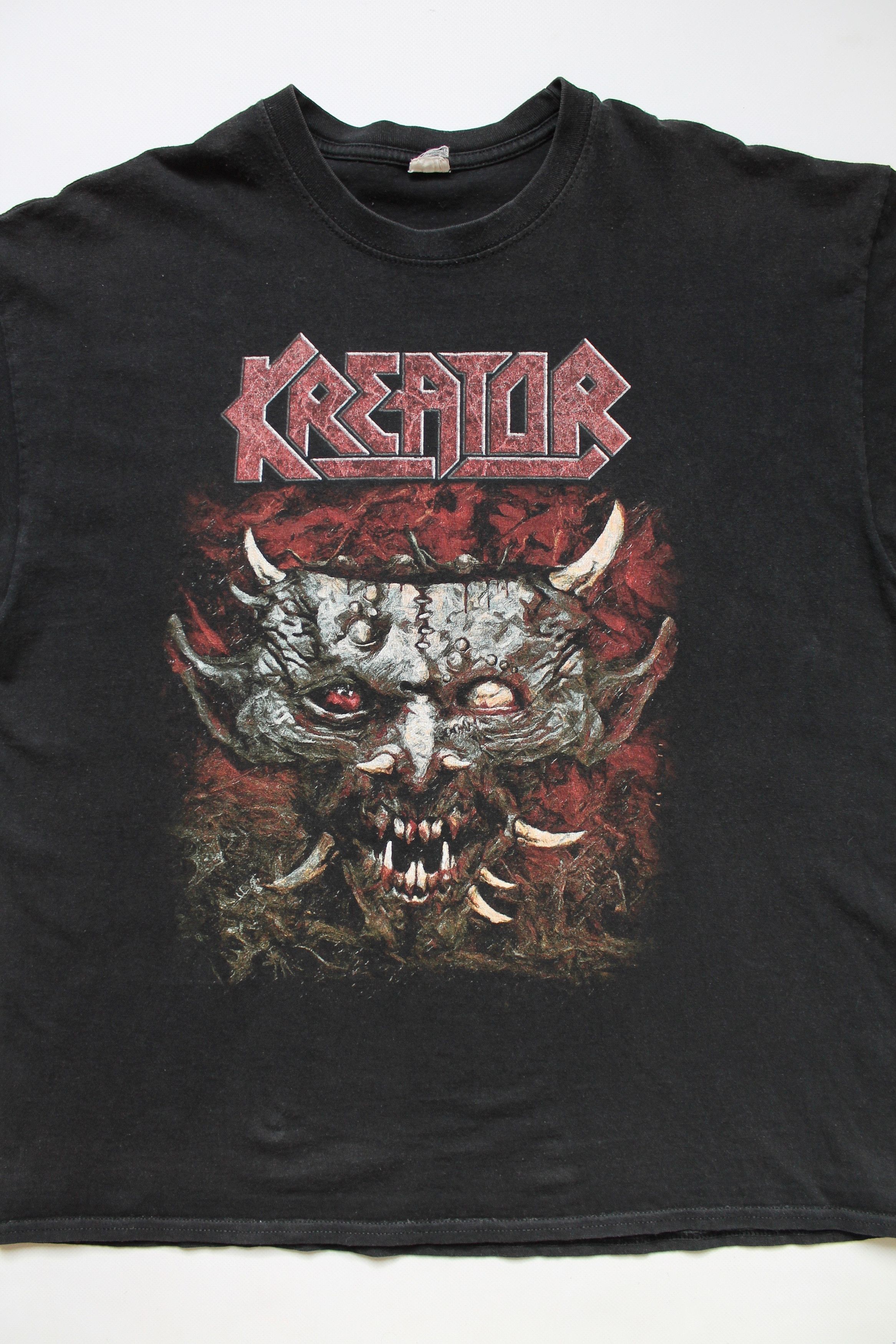 Band Tees KREATOR "Satan is Real" Faded Black T Shirt Size US L / EU 52-54 / 3 - 7 Thumbnail