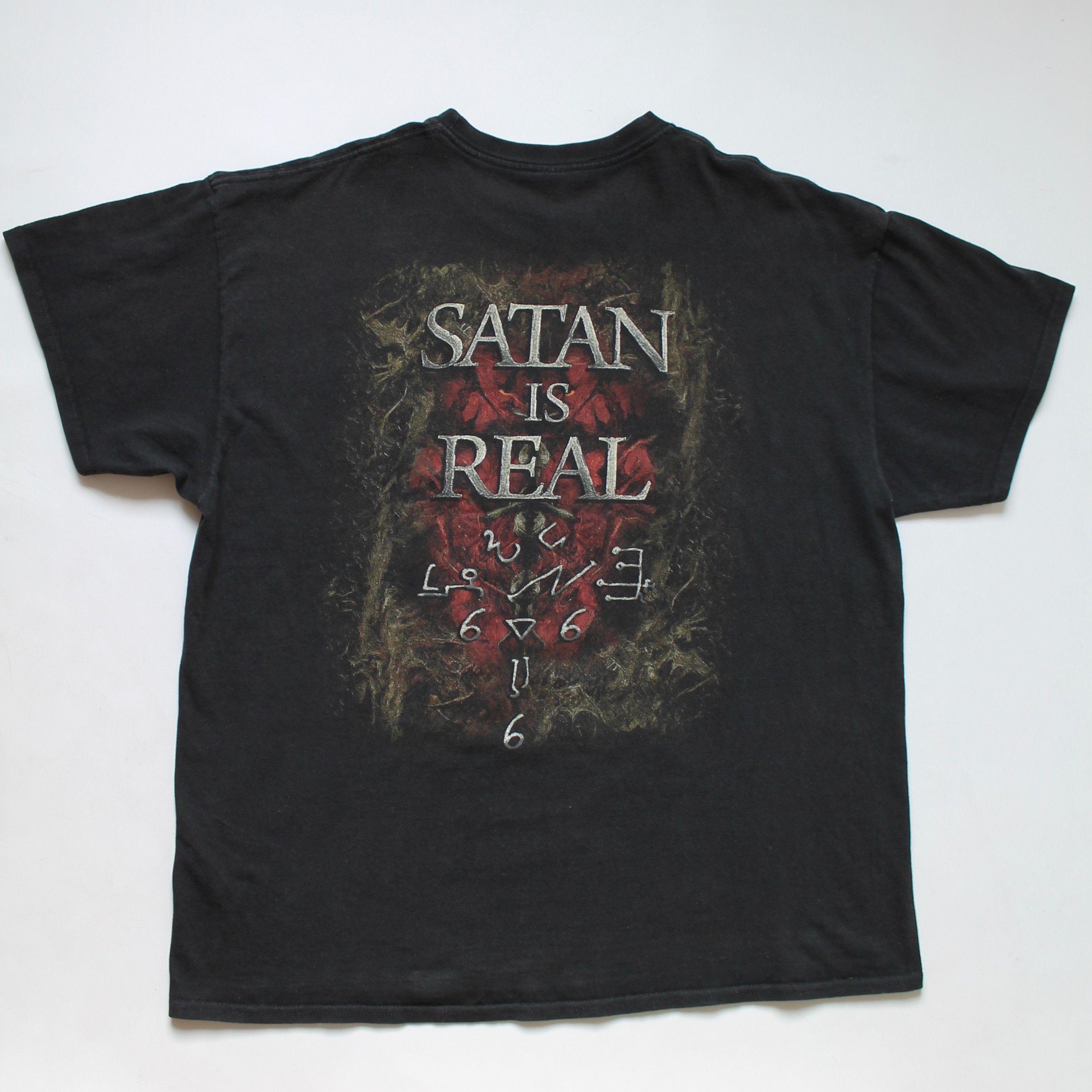 Band Tees KREATOR "Satan is Real" Faded Black T Shirt Size US L / EU 52-54 / 3 - 9 Thumbnail