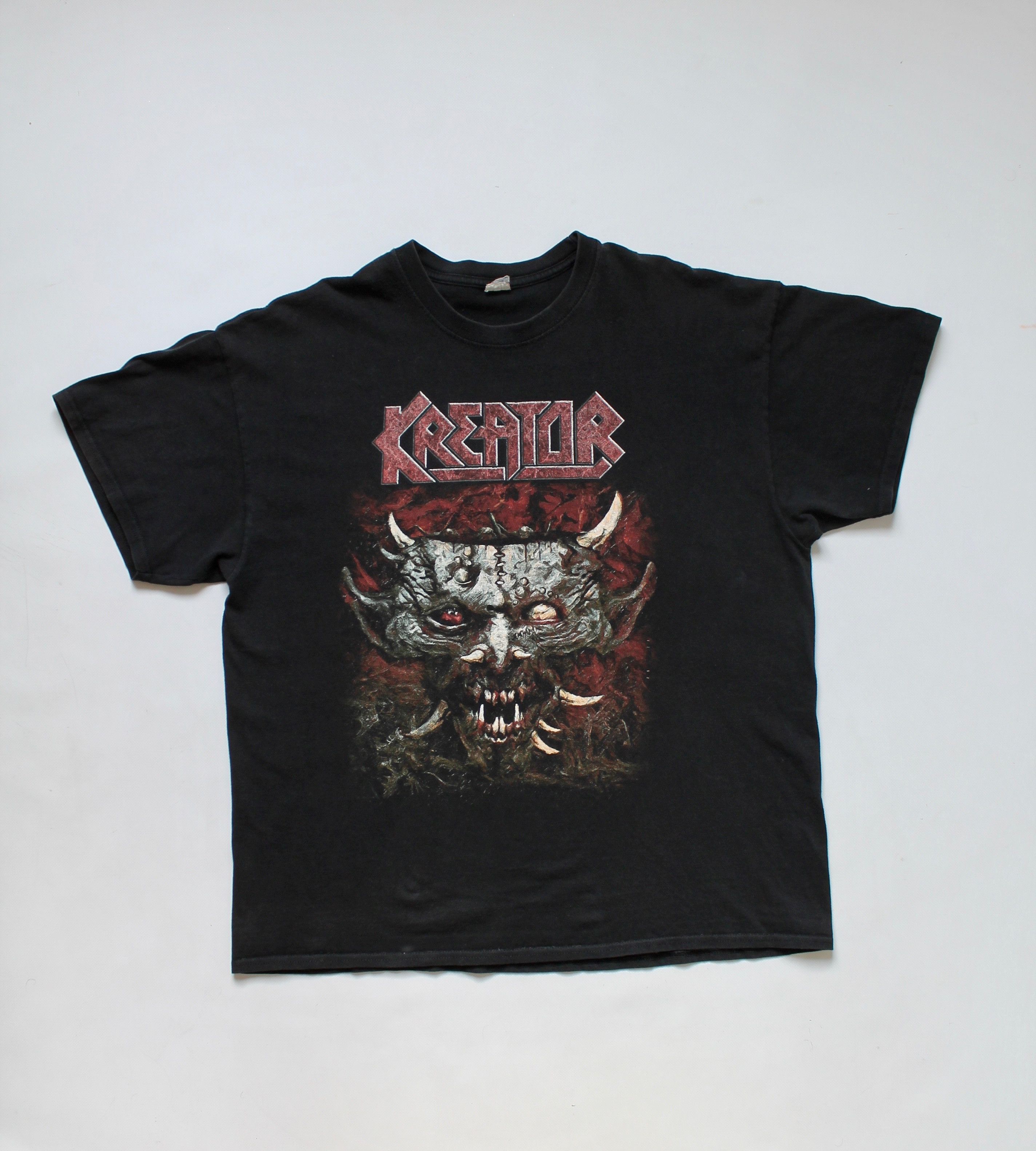Band Tees KREATOR "Satan is Real" Faded Black T Shirt Size US L / EU 52-54 / 3 - 6 Thumbnail